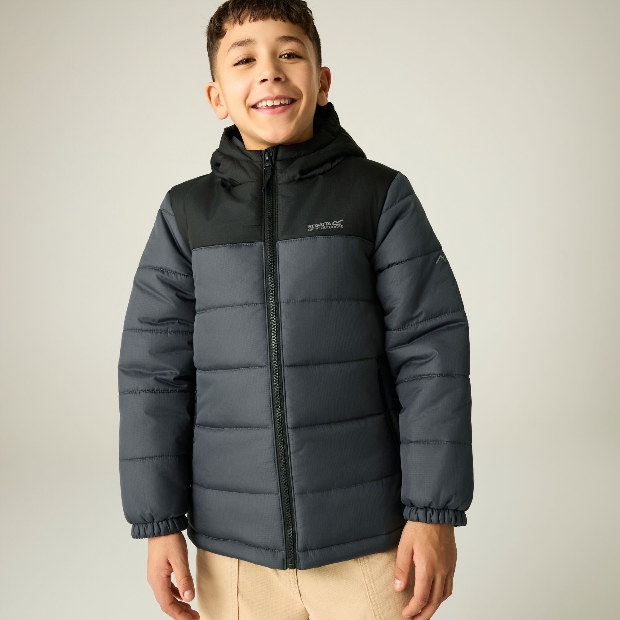 Chaqueta de niños Lofthouse Regatta - Negro / Gris Negro / Gris-1