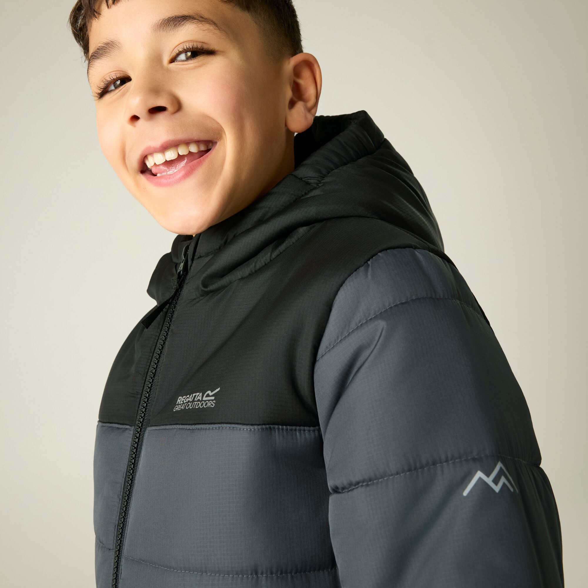 Chaqueta de niños Lofthouse Regatta - Negro / Gris Negro / Gris-4