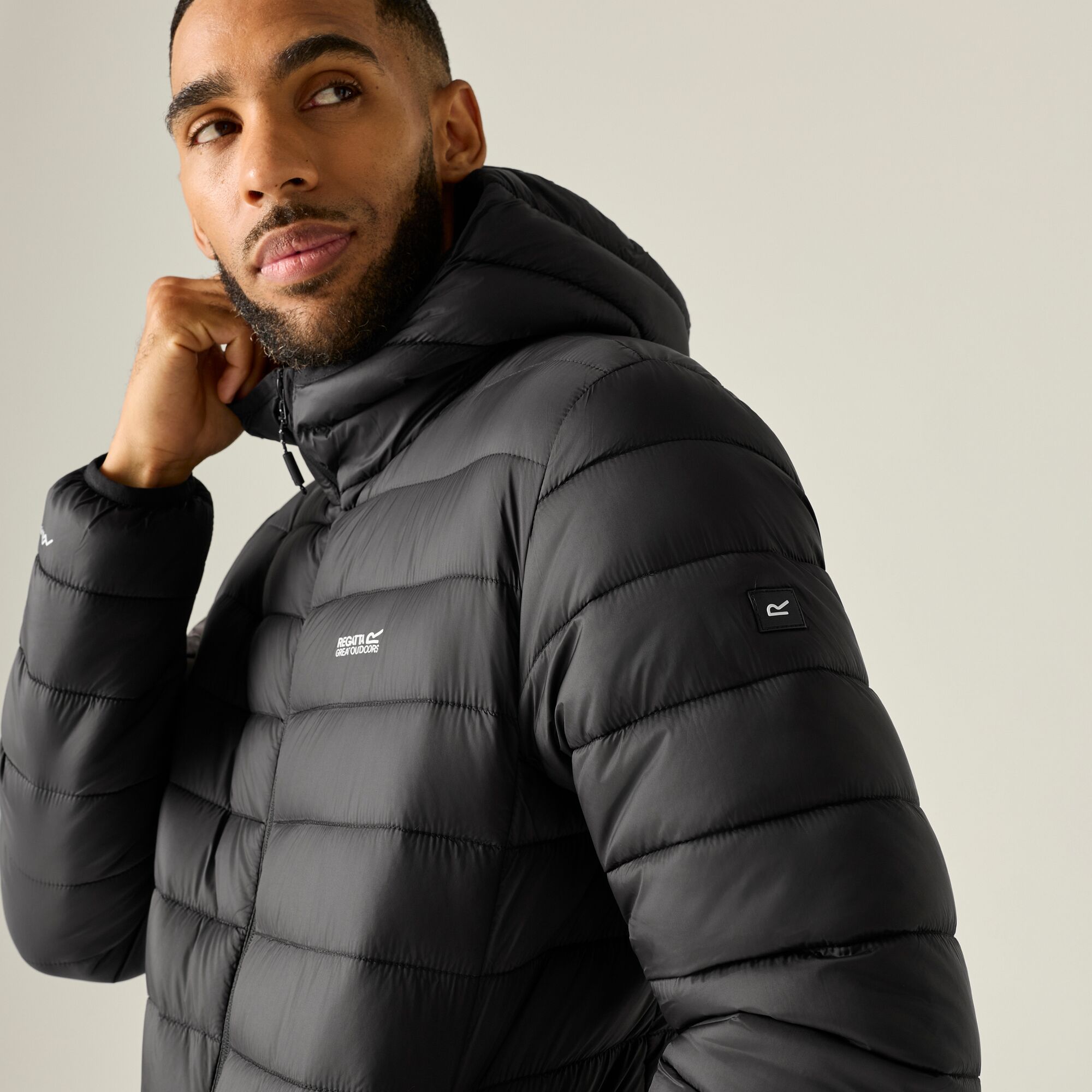 Imagen 3 de Chaqueta de hombre Hooded Marizion Regatta - Negro Negro