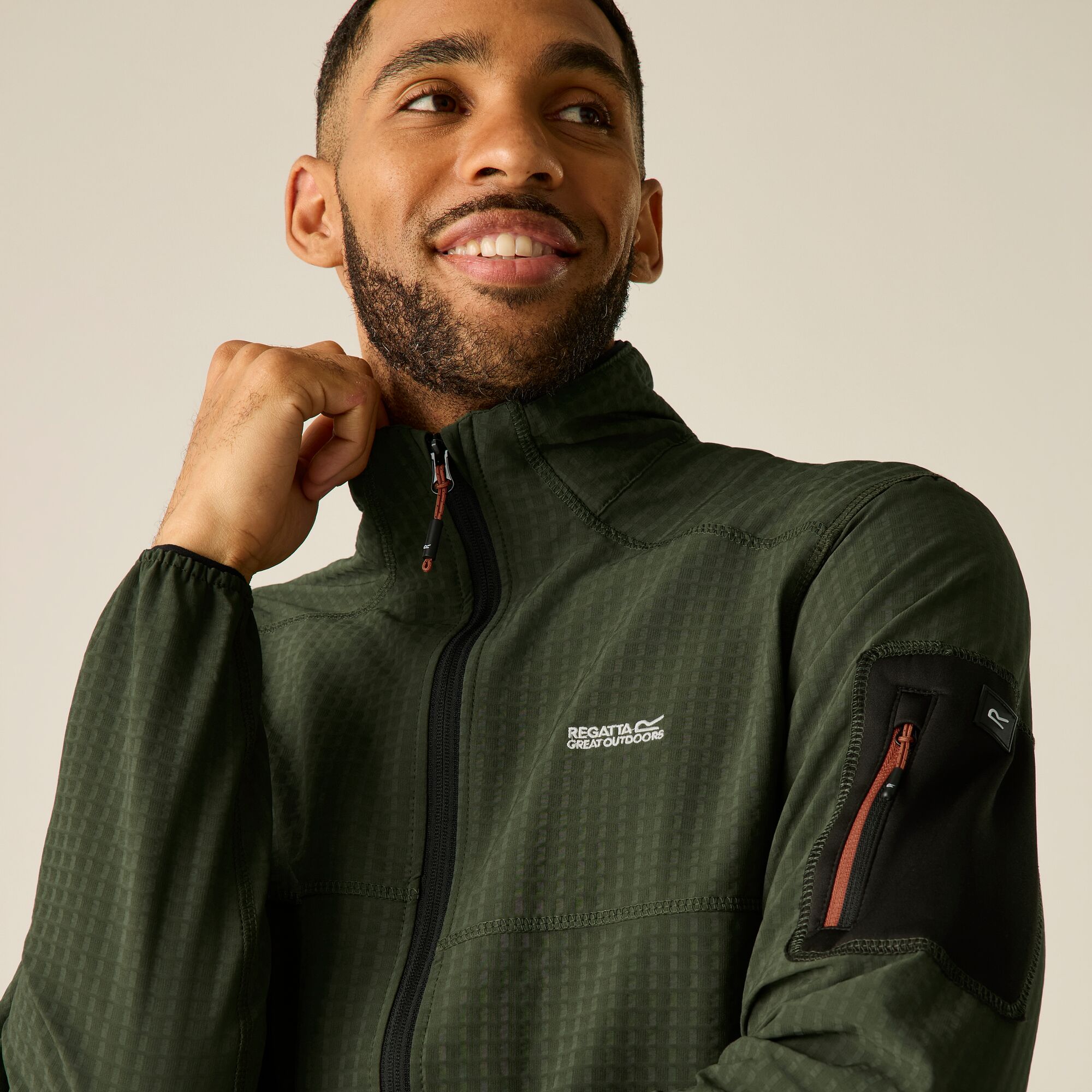 Forro polar de hombre Baslinn Regatta - Azul oscuro Verde militar-2