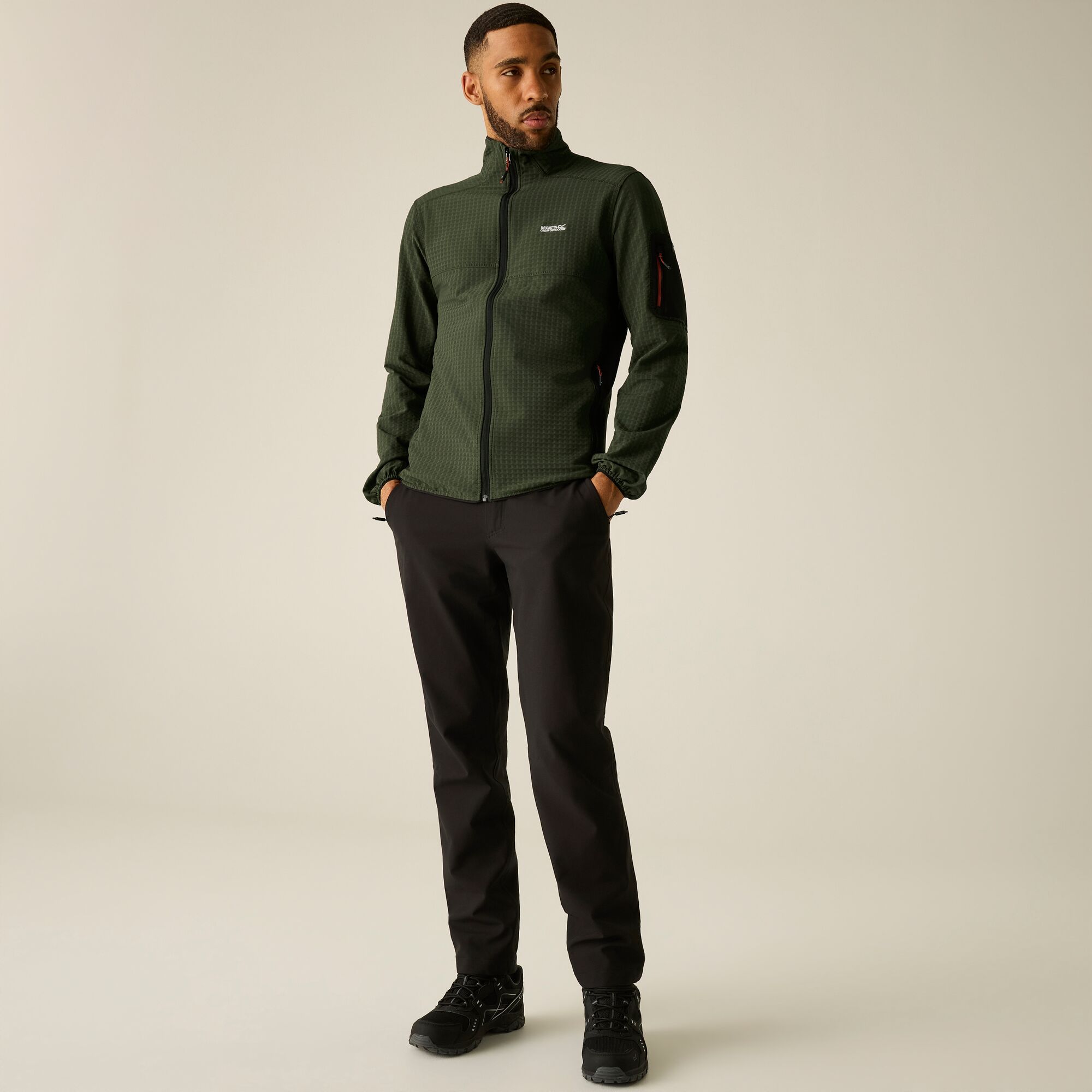 Forro polar de hombre Baslinn Regatta - Azul oscuro Verde militar-4