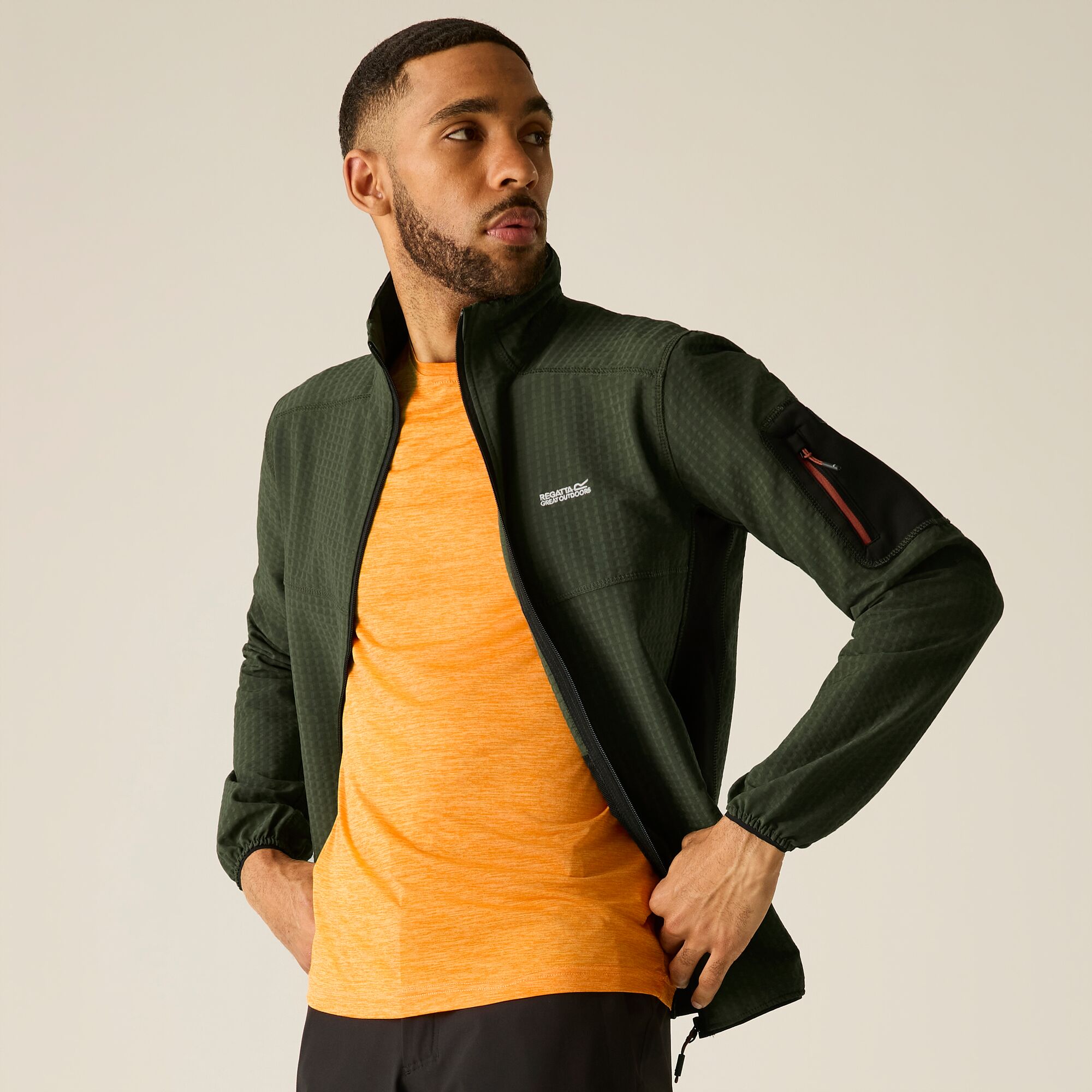 Forro polar de hombre Baslinn Regatta - Azul oscuro Verde militar-5