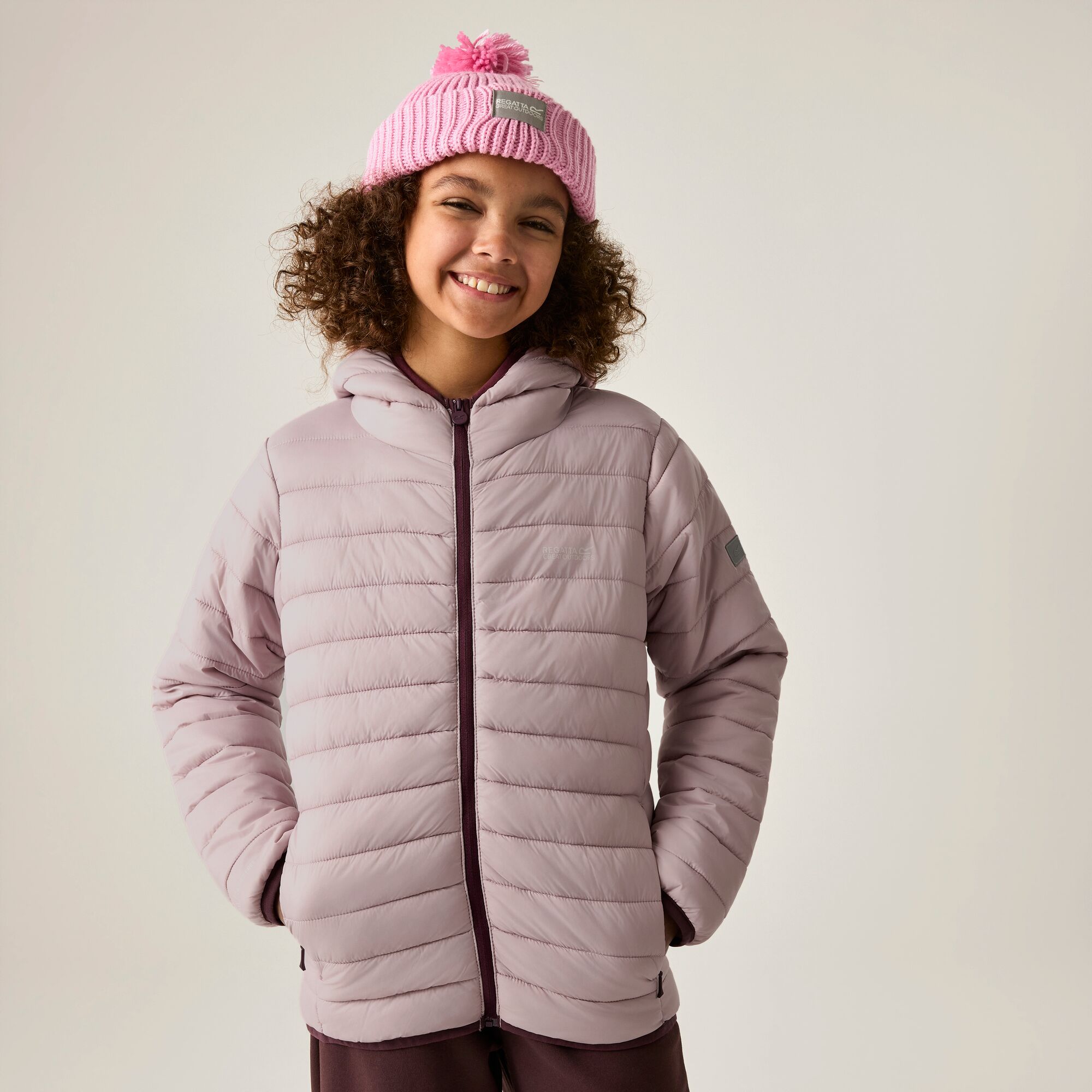 Imagen 0 de Chaqueta de niños Hooded Marizion Regatta Malva