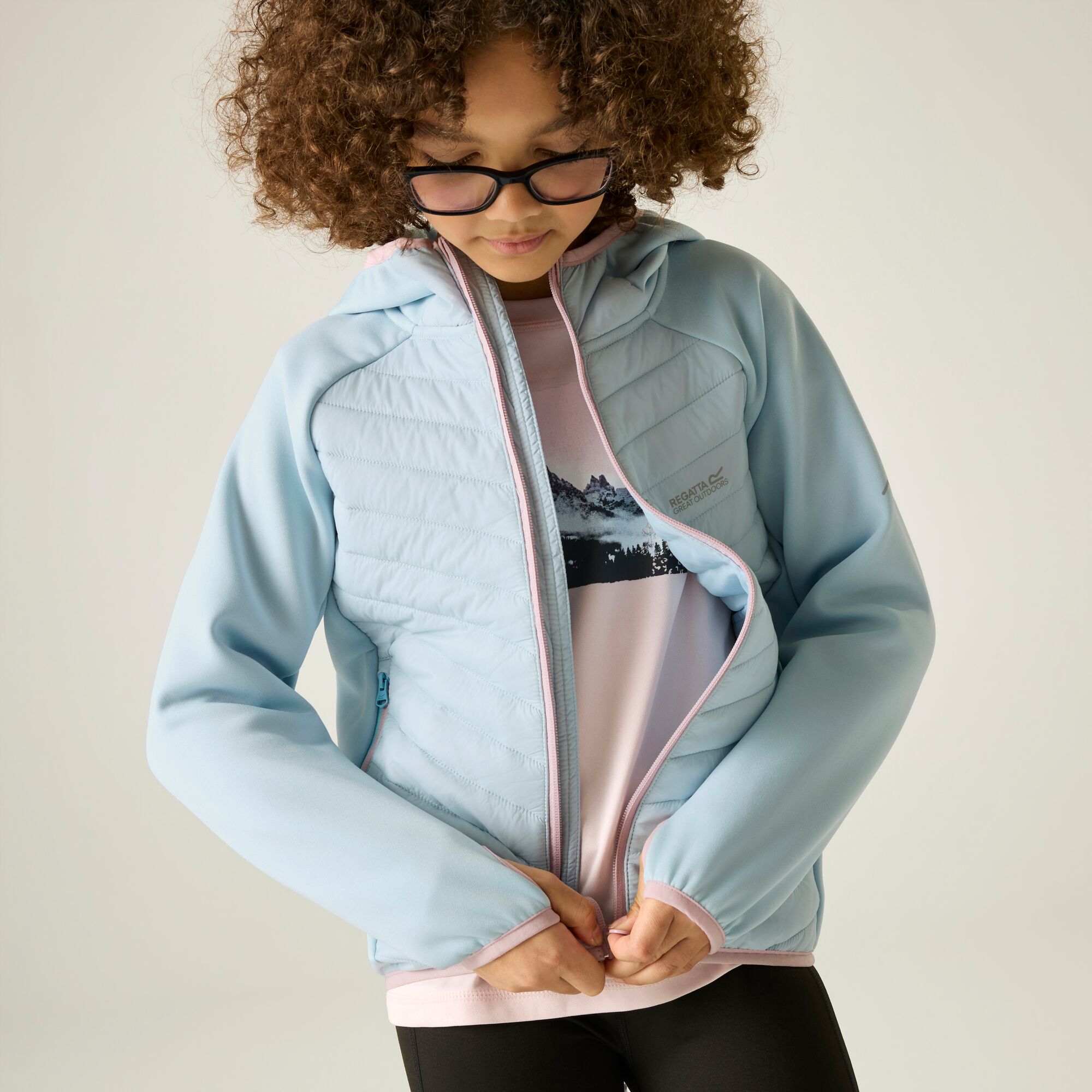Chaqueta de niños Andreson Hybrid Regatta - Azul claro Azul claro-4