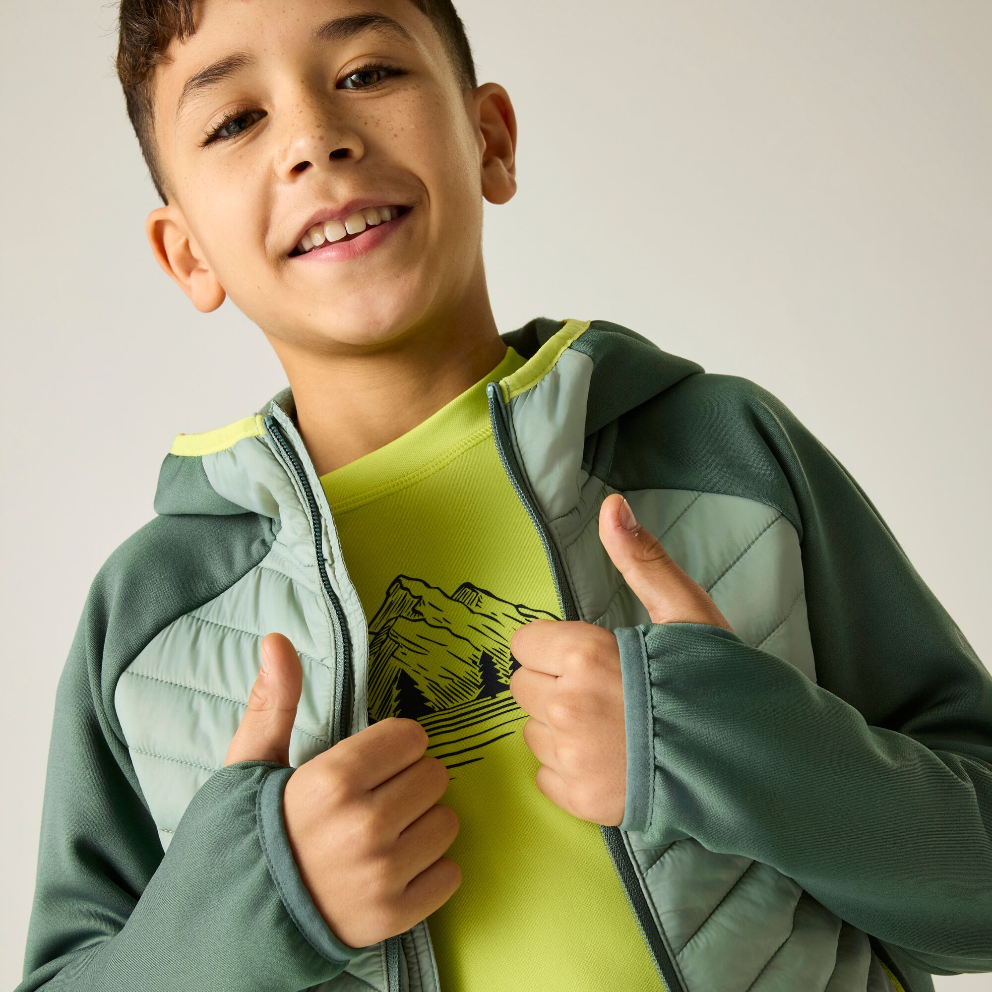 Chaqueta de niños Andreson Hybrid Regatta - Verde grisáceo Verde grisáceo-5