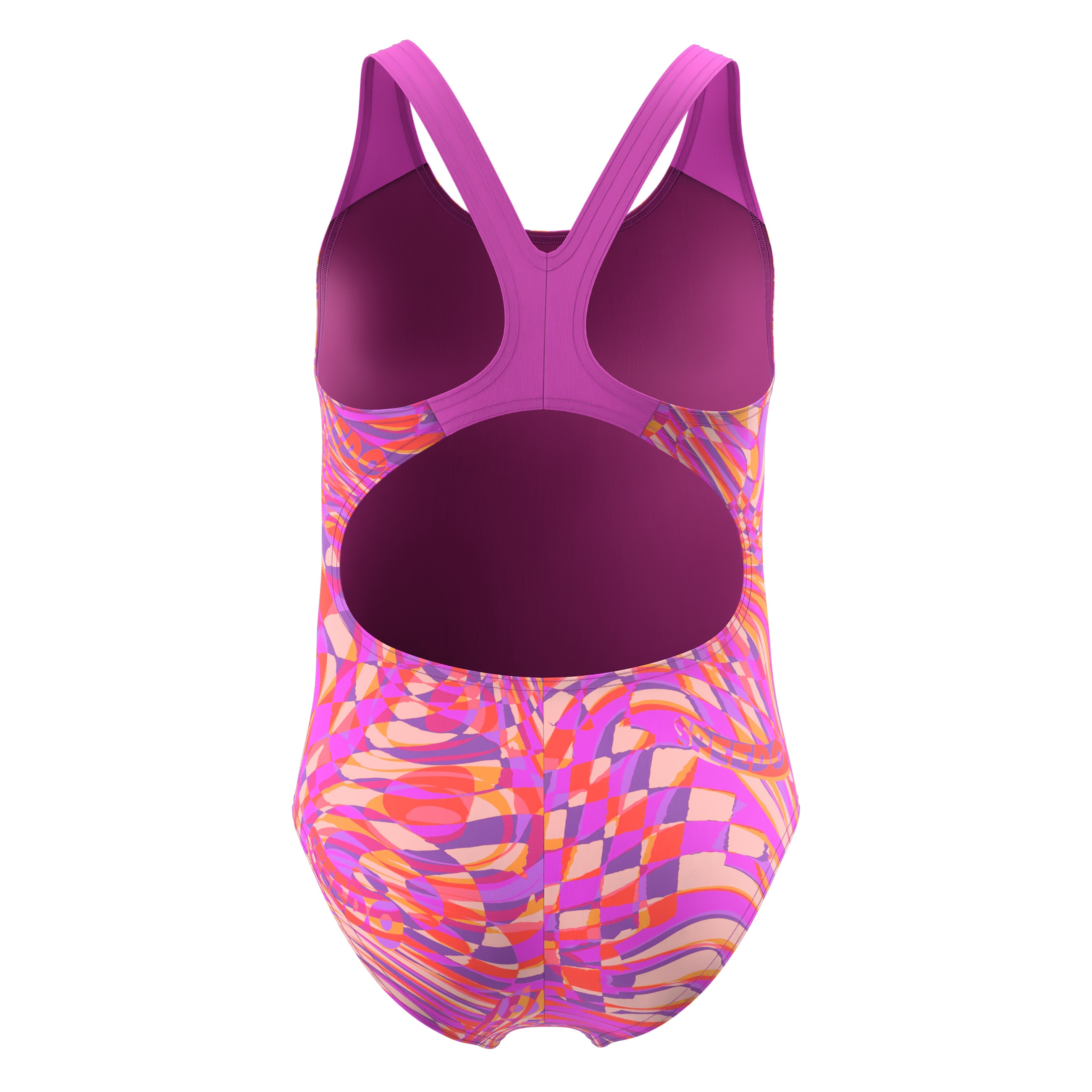 Bañador de natación para niñas Print Splashback Swimsuit Speedo - Rosa Rosa-2