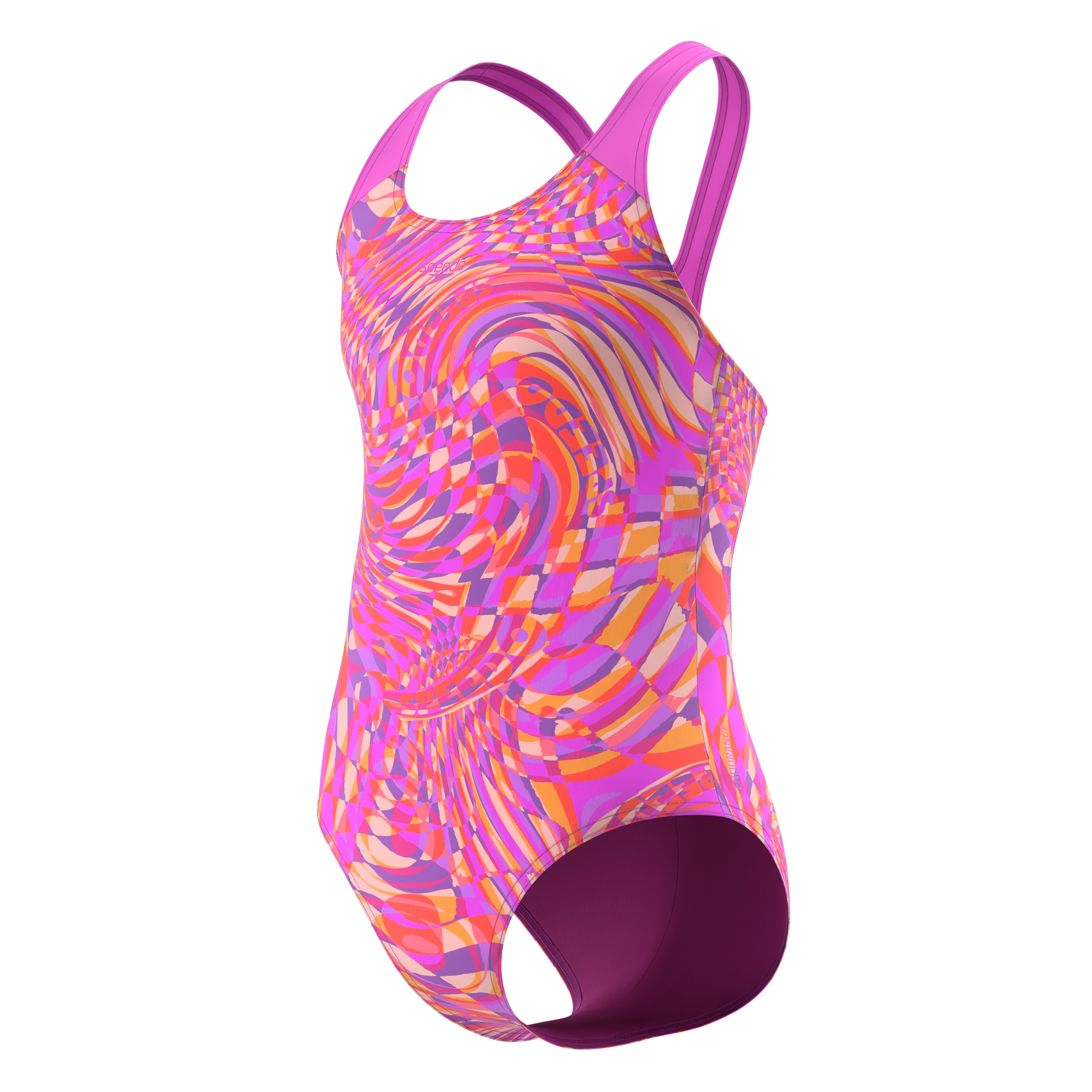 Bañador de natación para niñas Print Splashback Swimsuit Speedo - Rosa Rosa-3