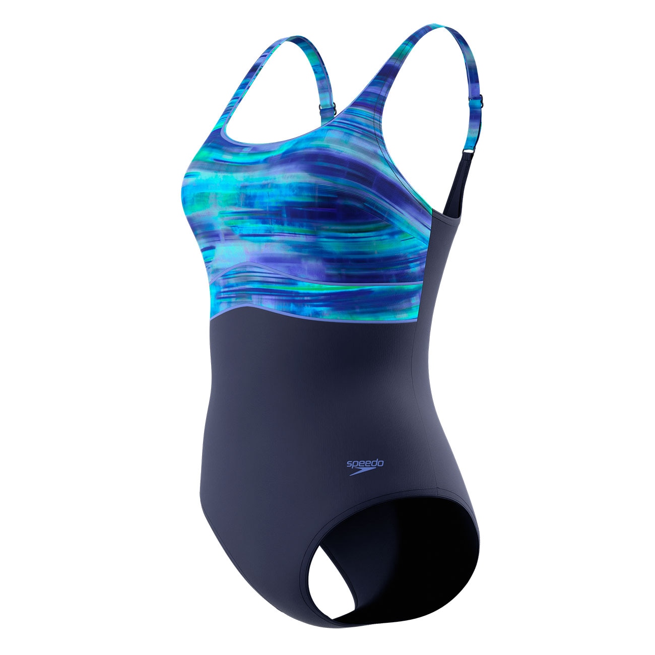 Bañador de natación para muejr Print Contour Eclipse One Piece Speedo - Azul Azul-2