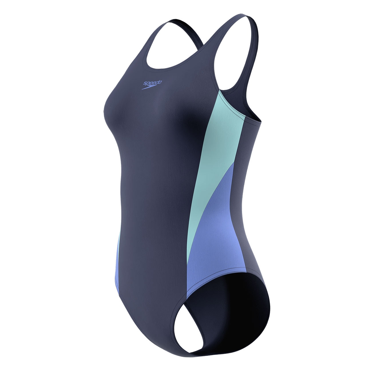 Bañador de natación para mujer Colorblock Splice 2.0 One Piece Speedo - Azul oscuro Azul oscuro-2