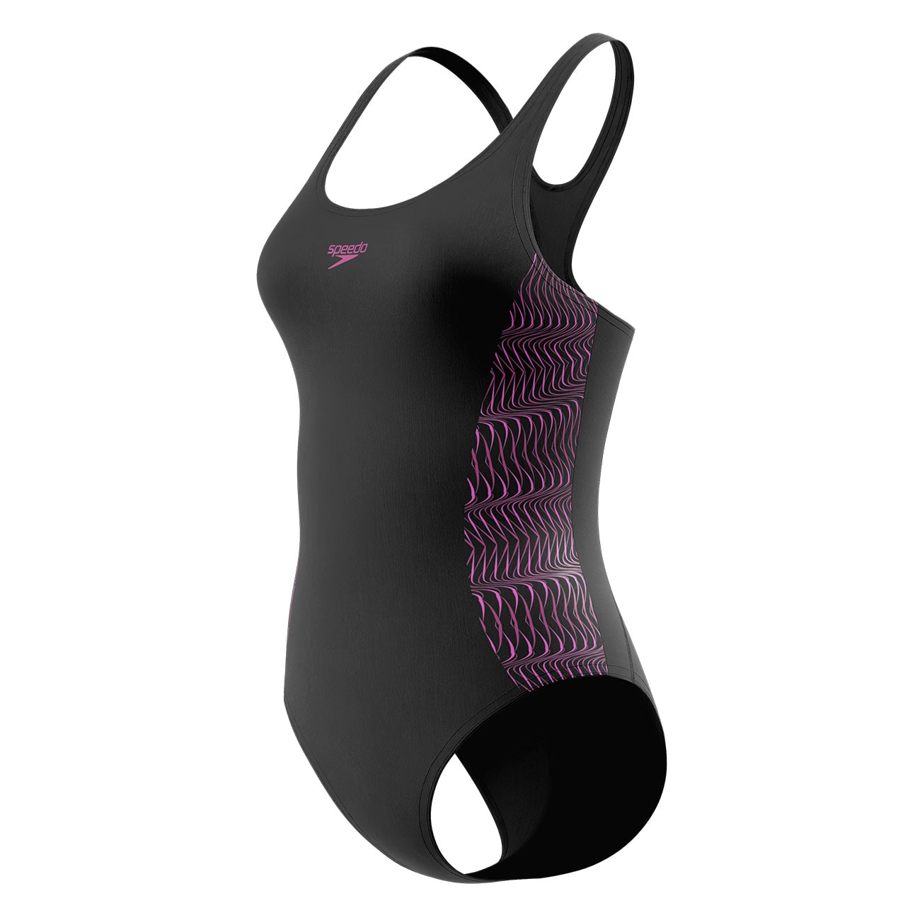 Imagen 2 de Bañador de natación para mujer Placement Muscleback Speedo - Gris oscuro Gris oscuro