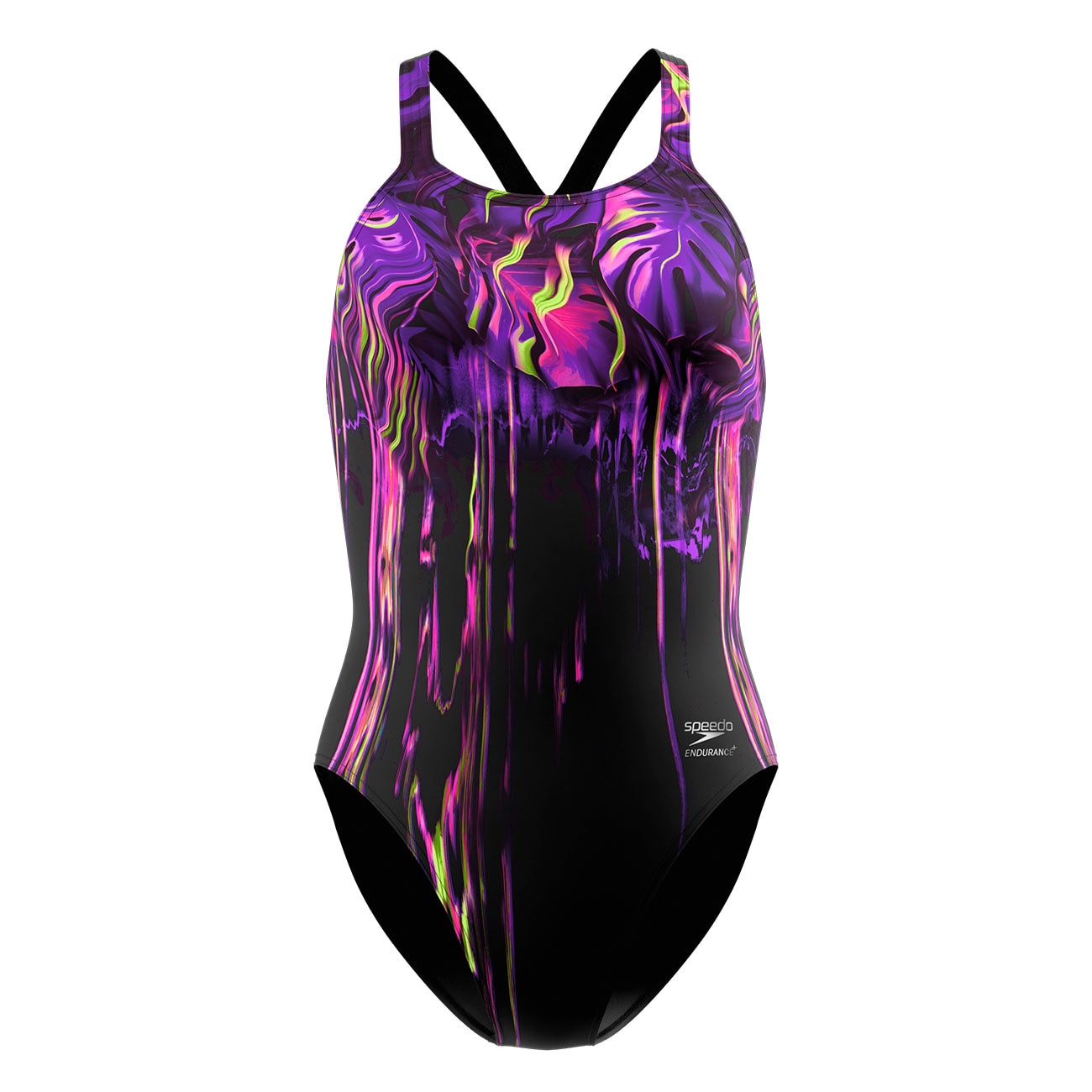 Speedo Bañador de natación para niños Placement Printed Powerback Morado
