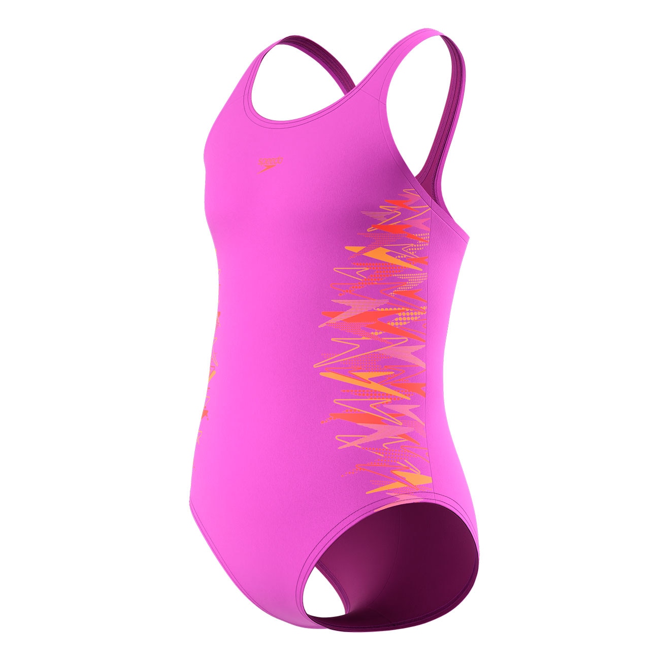Bañador de natación para niños Placement Muscleback One Piece Speedo - Rosa Rosa-2