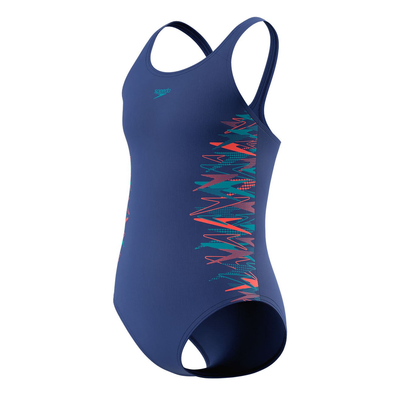Bañador de natación para niños Placement Muscleback One Piece Speedo - Azul marino Azul marino-2