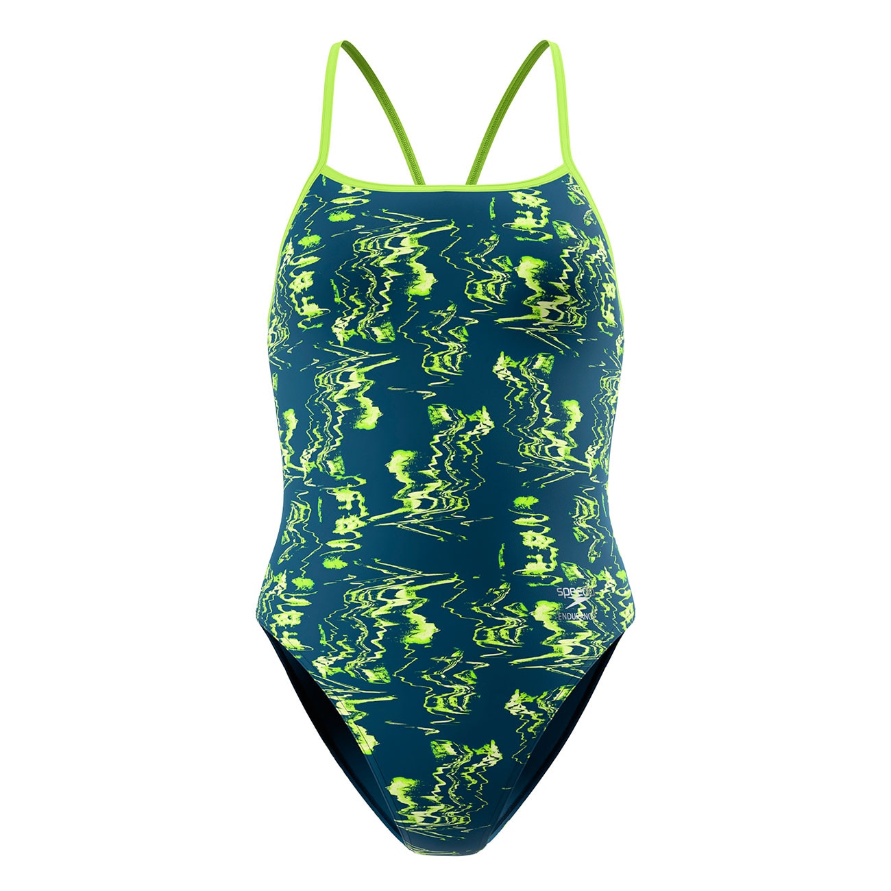 Speedo Bañador de natación para niños Printed Turnback Verde
