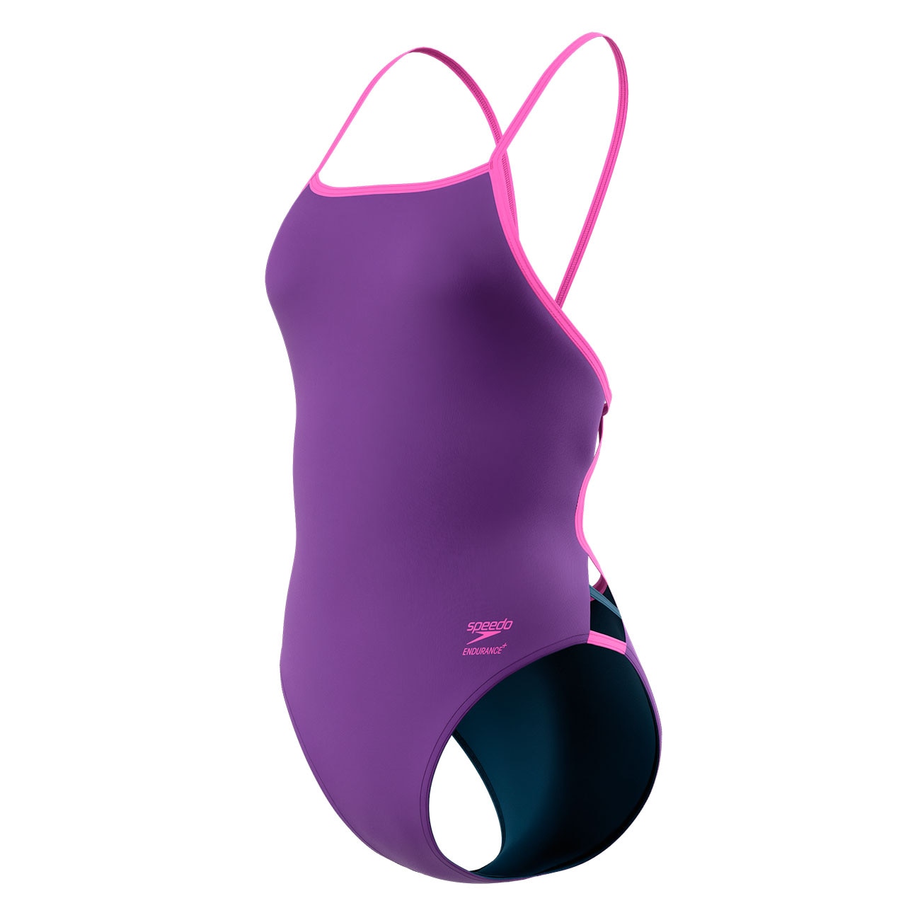 Bañador de natación para niños Solid Tri Back Speedo - Morado Morado-2