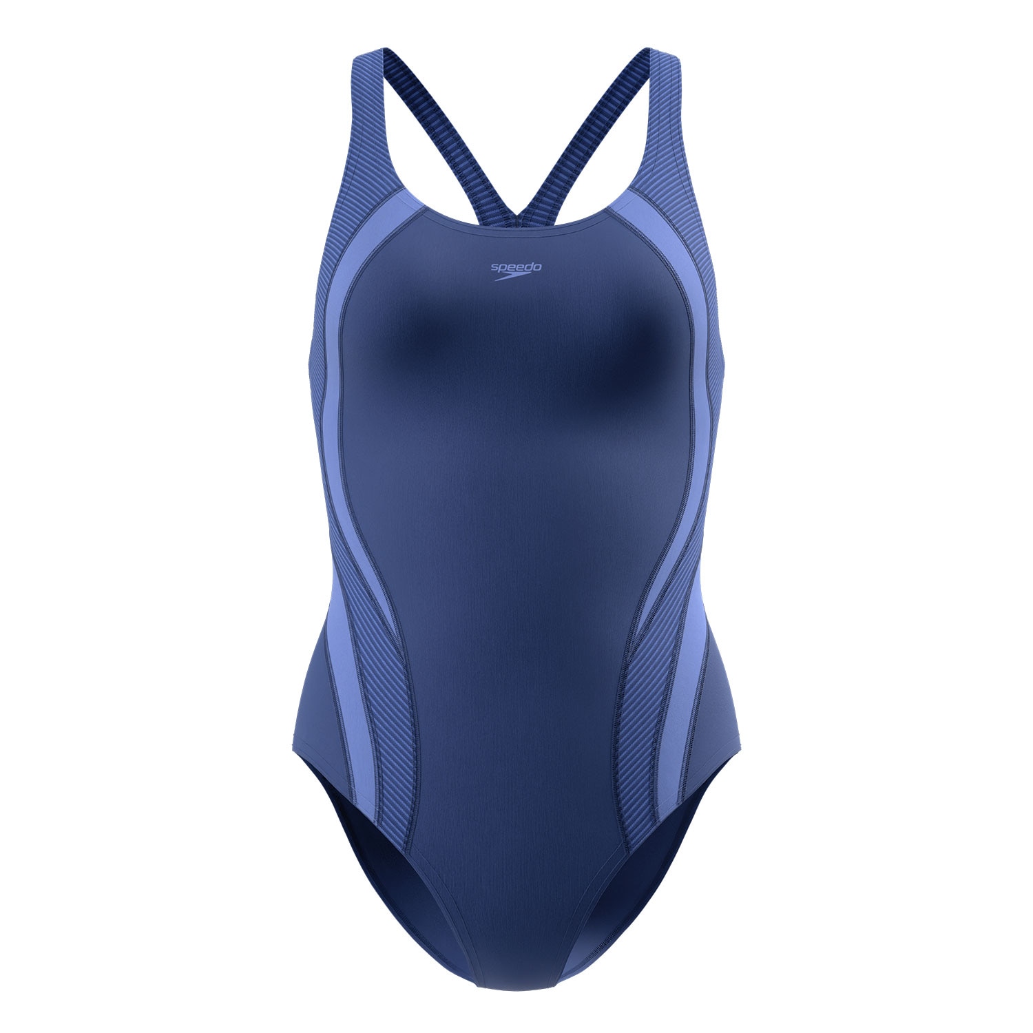 Speedo Bañador de natación para mujer Quantum Rib Splice One Piece Azul oscuro