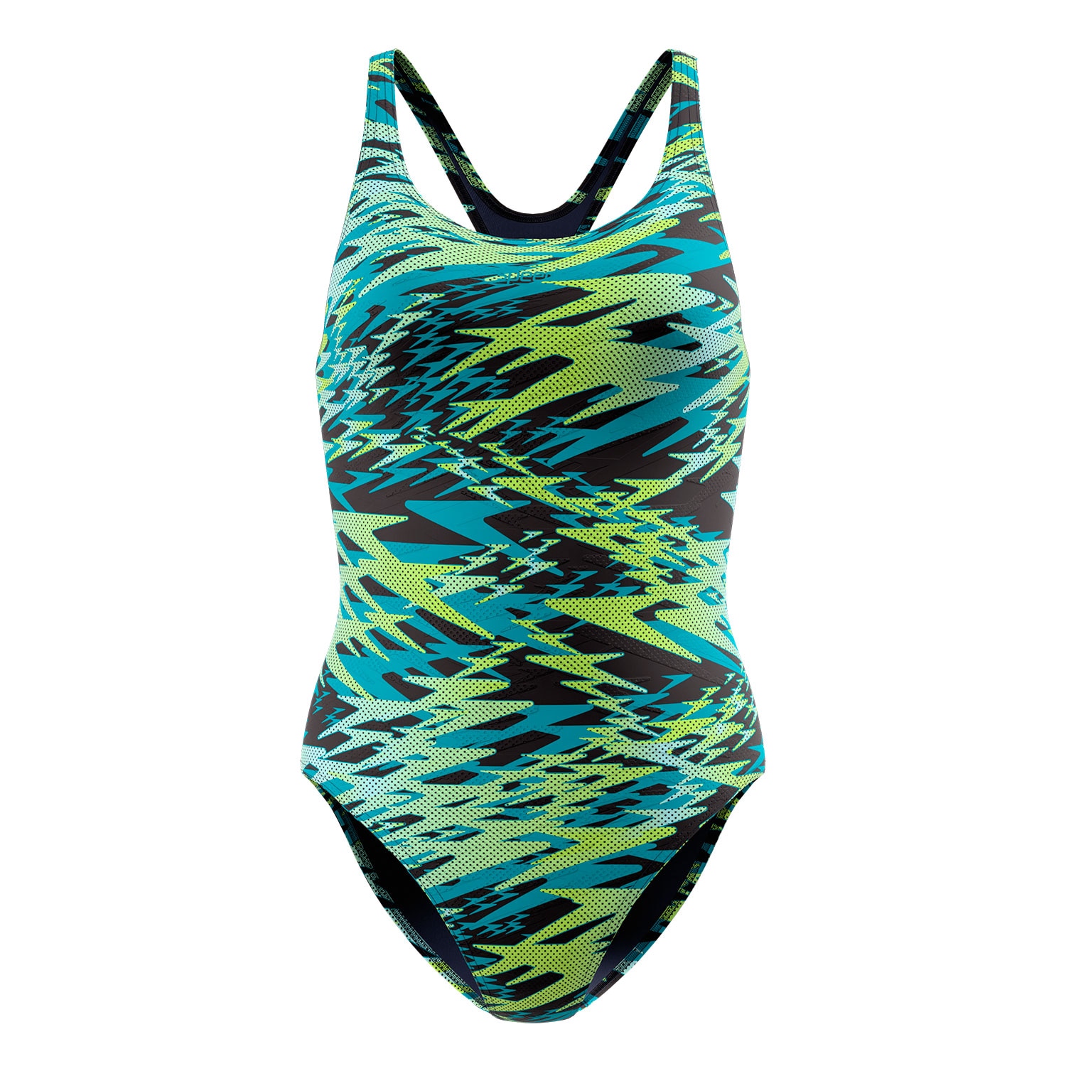 Bañador de natación para mujer Hyperboom Print Medalist One Piece Speedo - Verde Verde-1