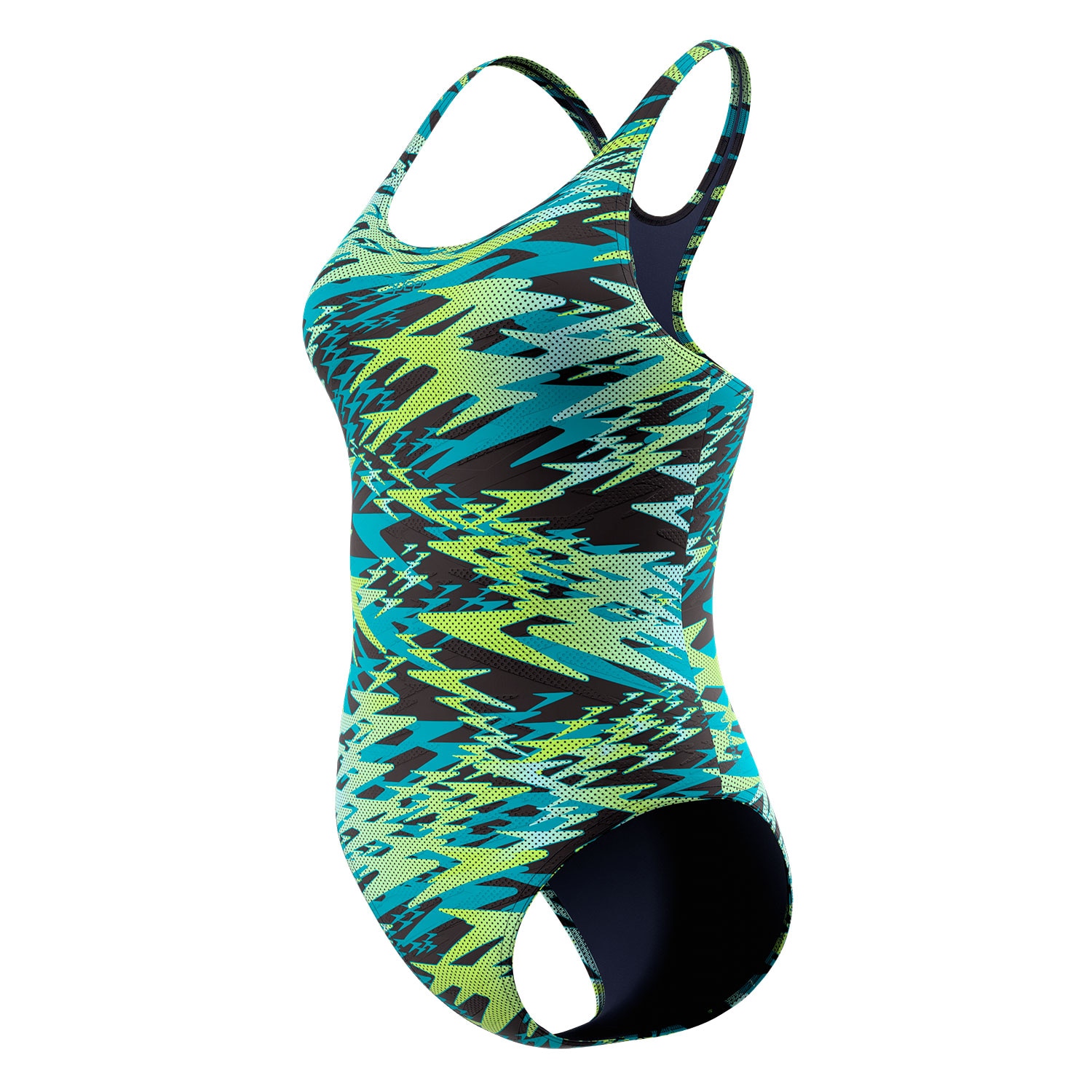 Bañador de natación para mujer Hyperboom Print Medalist One Piece Speedo - Verde Verde-2