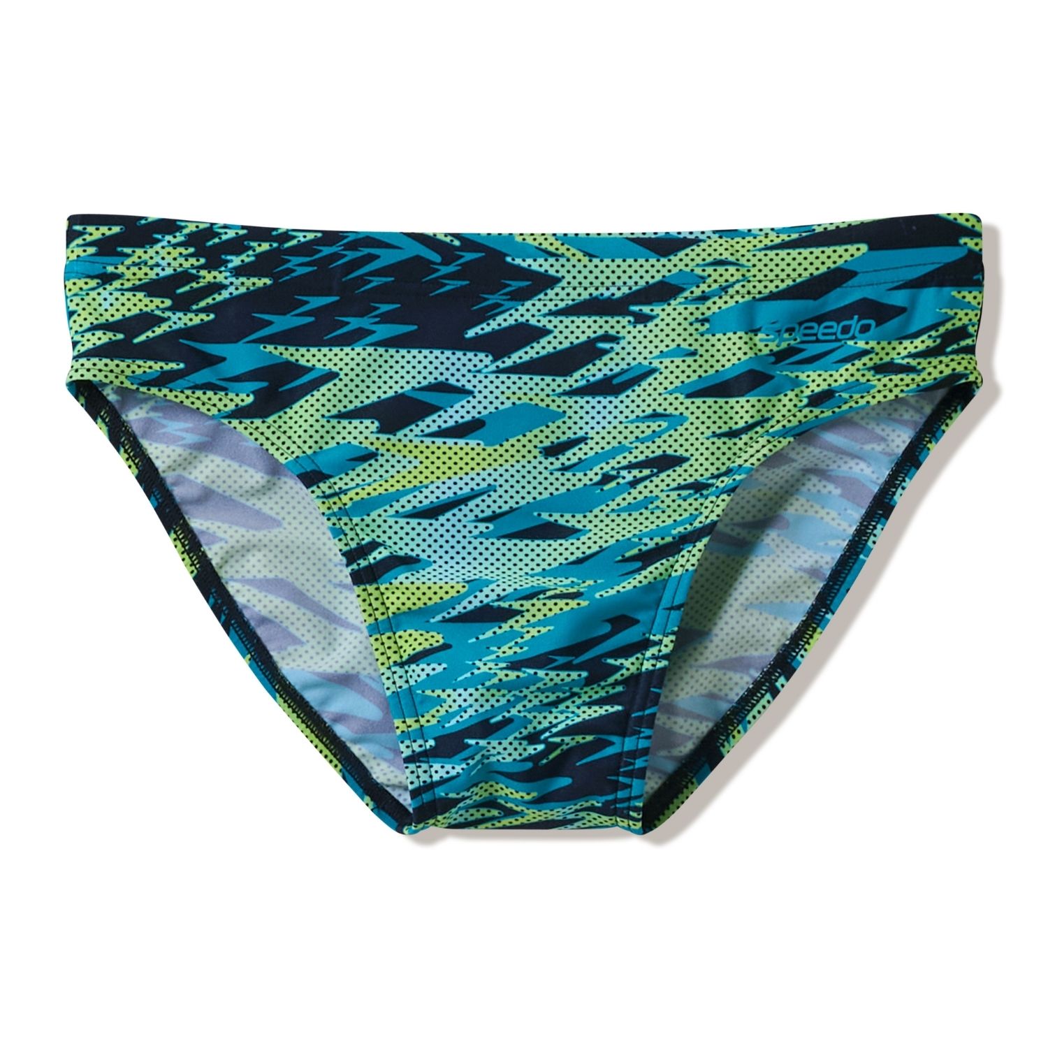 Speedo Bañador de natación para hombre Hyperboom Print Brief 2.5" Verde