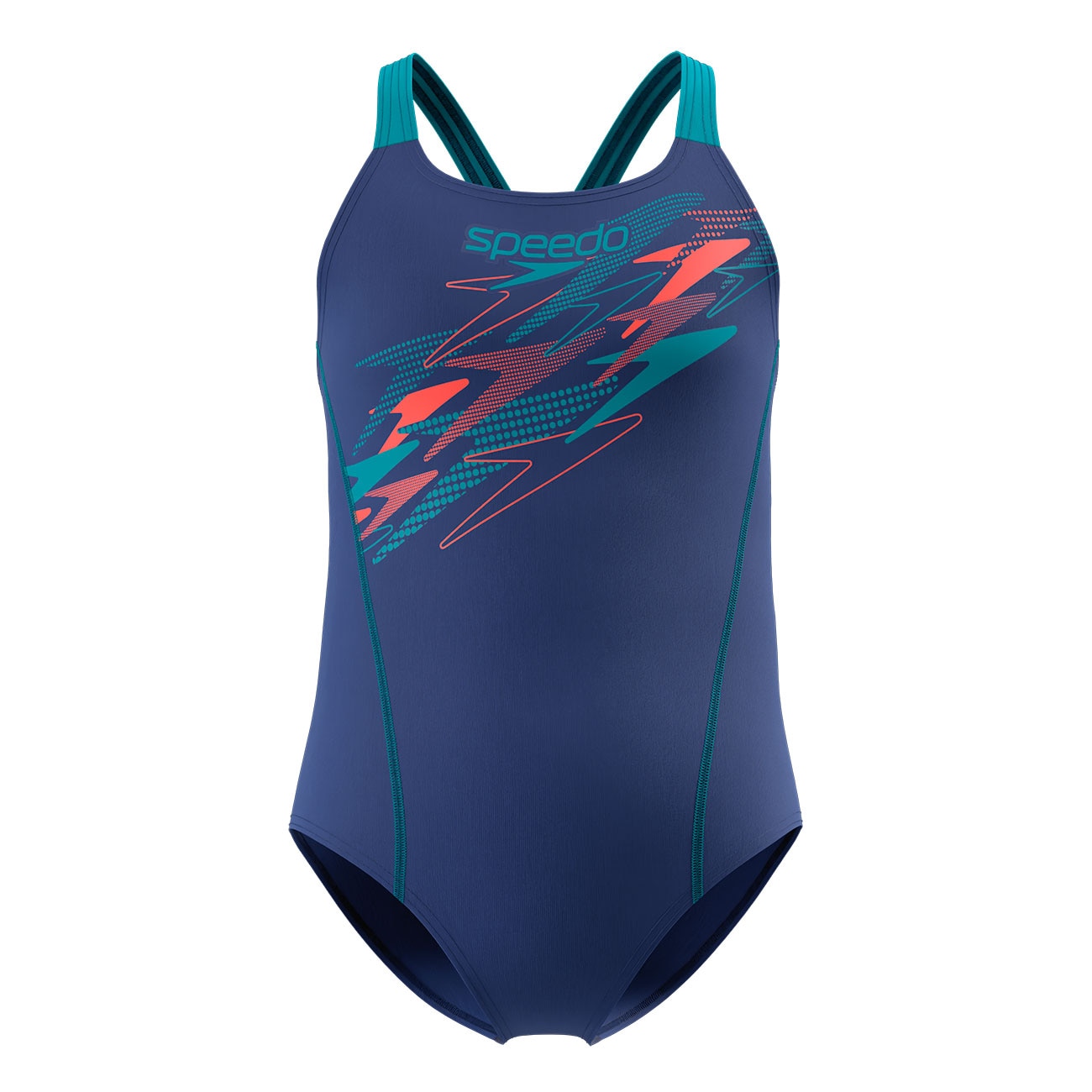 Speedo Bañador de natación para niñas Medley Logo Medalist Swimsuit Azul marino