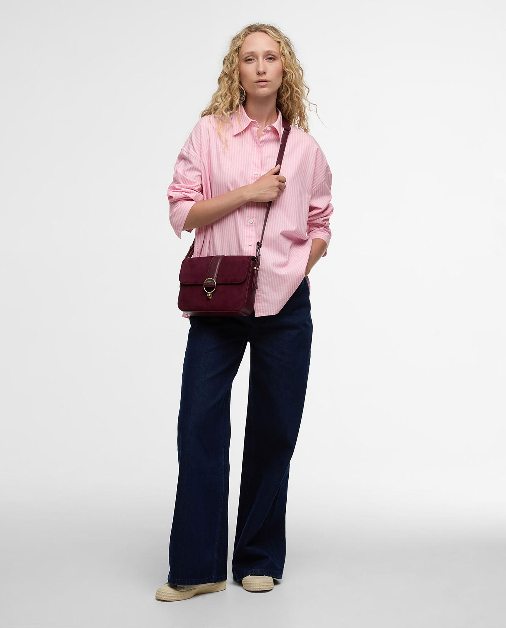 Camisa de mujer de corte recto con mangas largas - Barbour - Rosa / Blanco Rosa / Blanco-3