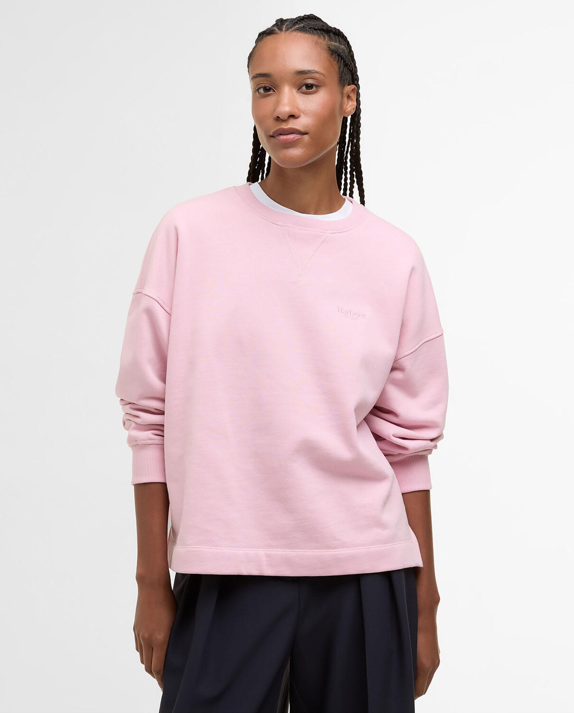 Barbour - Jersey de mujer de manga larga y cuello redondo.