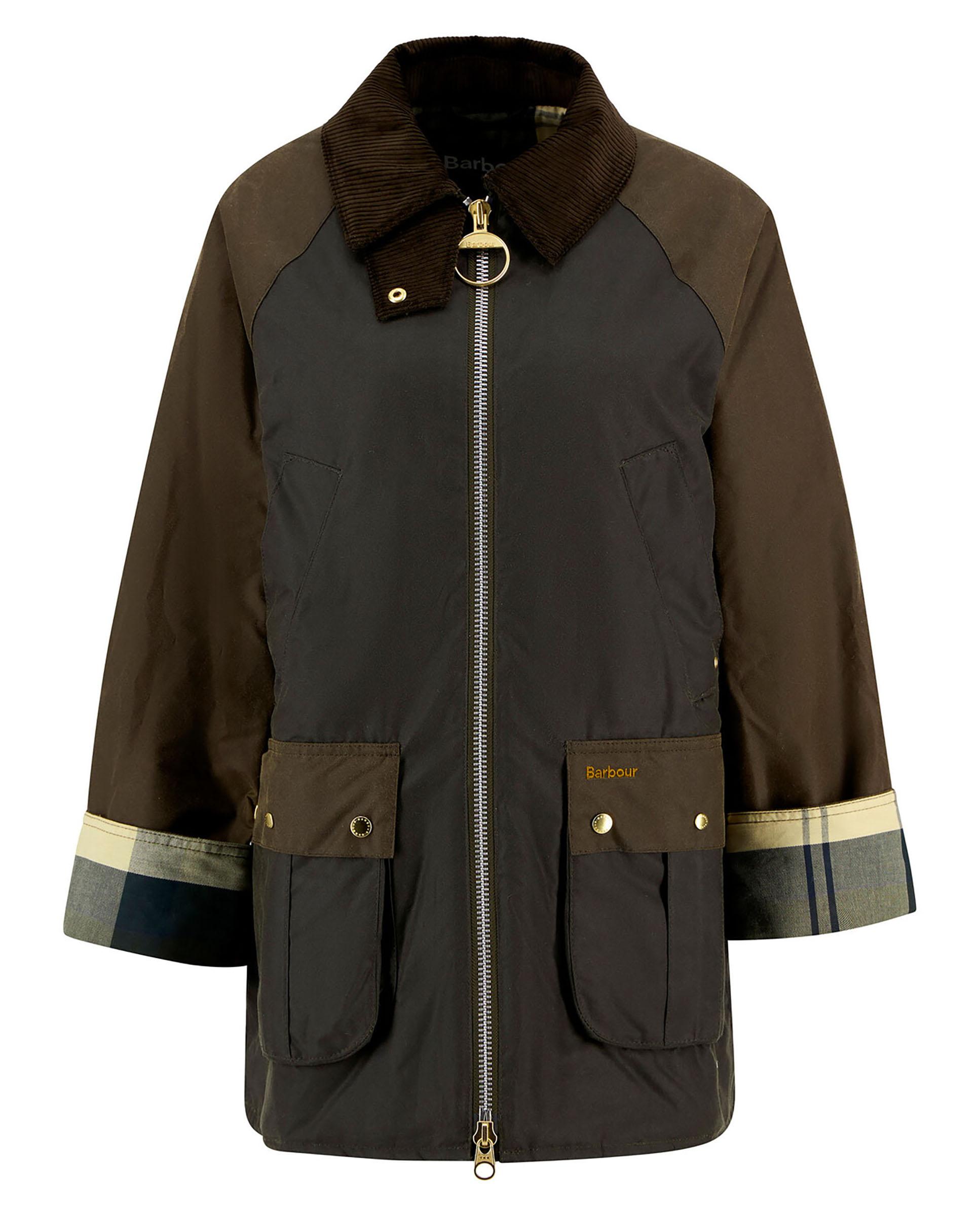 Parka de mujer con bolsillos inferiores tipo fuelle y con solapa de cierre con corchetes - Barbour - Verde Oliva Verde Oliva-7