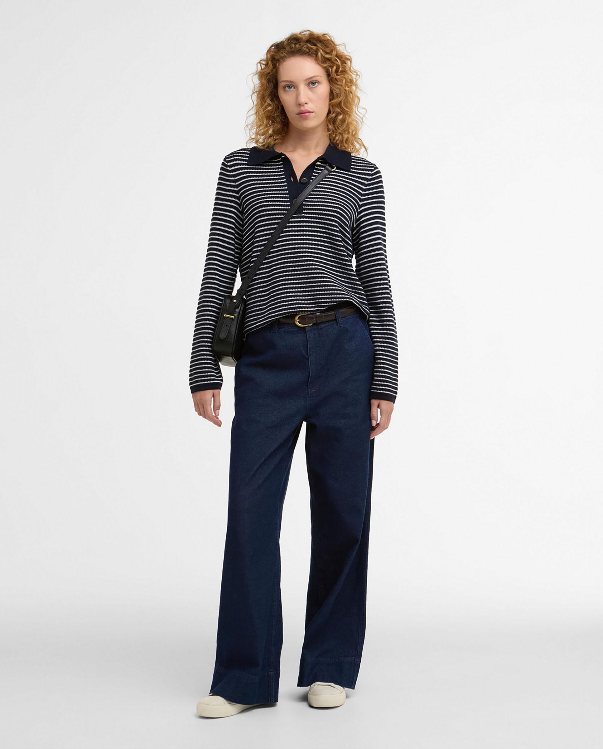 Jersey de mujer de manga larga y diseño de rayas - Barbour - Azul marino Azul marino-3