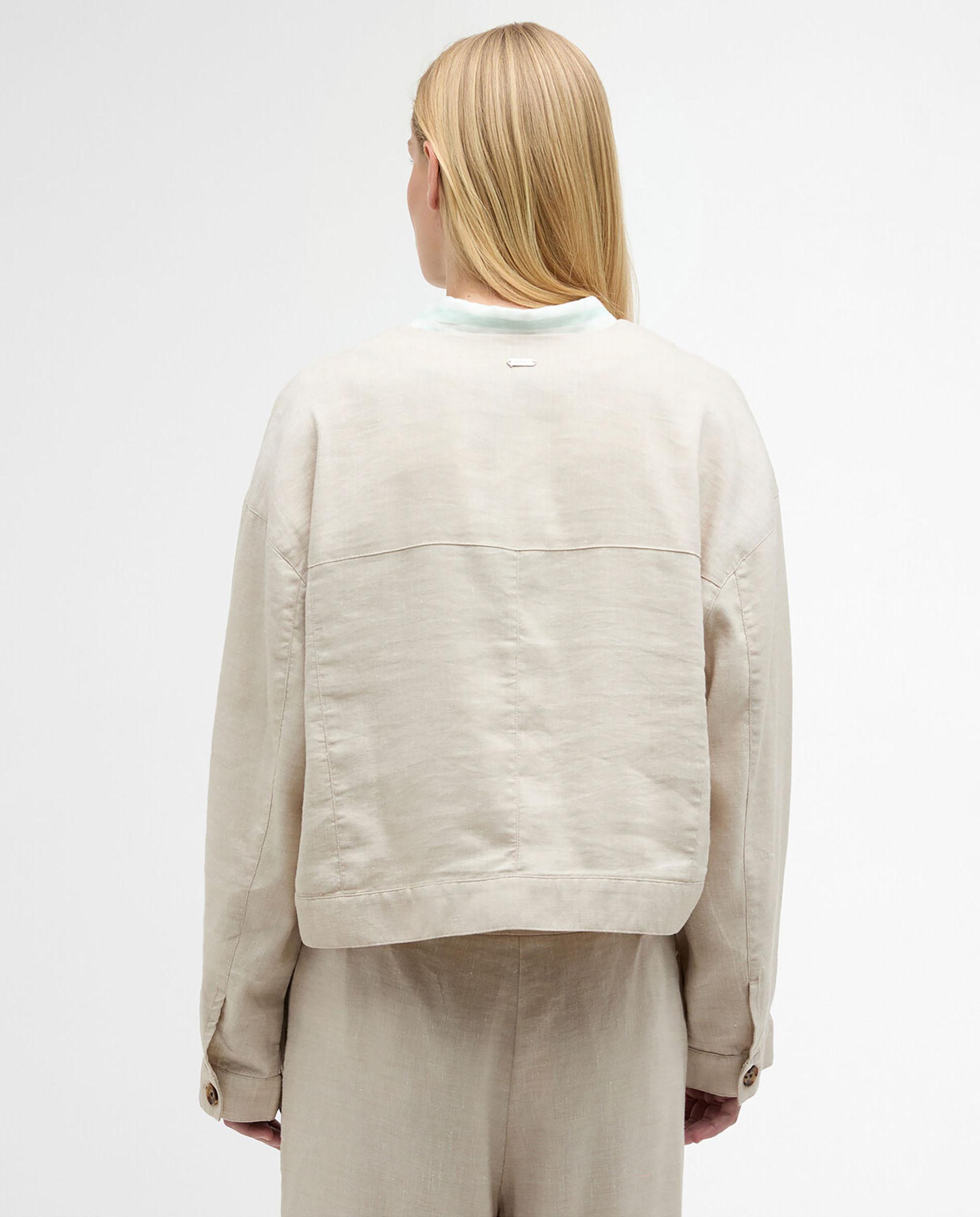 Sobrecamisa de mujer de corte holgado sin cuello y cierre de botones - Barbour - Maquillaje Maquillaje-2