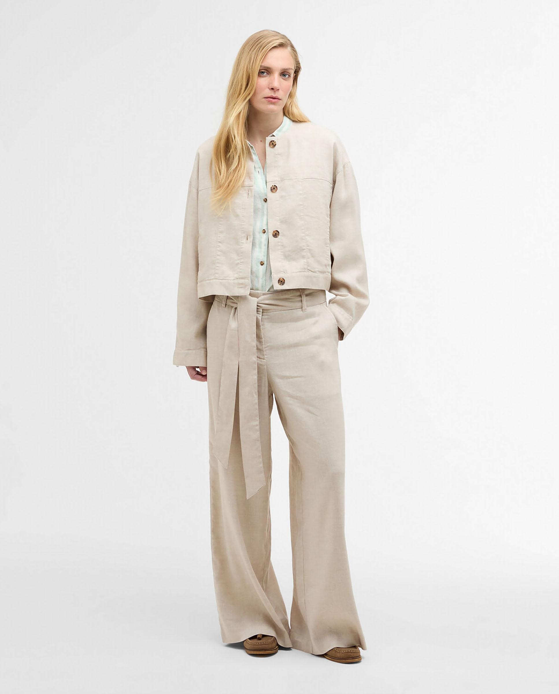 Sobrecamisa de mujer de corte holgado sin cuello y cierre de botones - Barbour - Maquillaje Maquillaje-3
