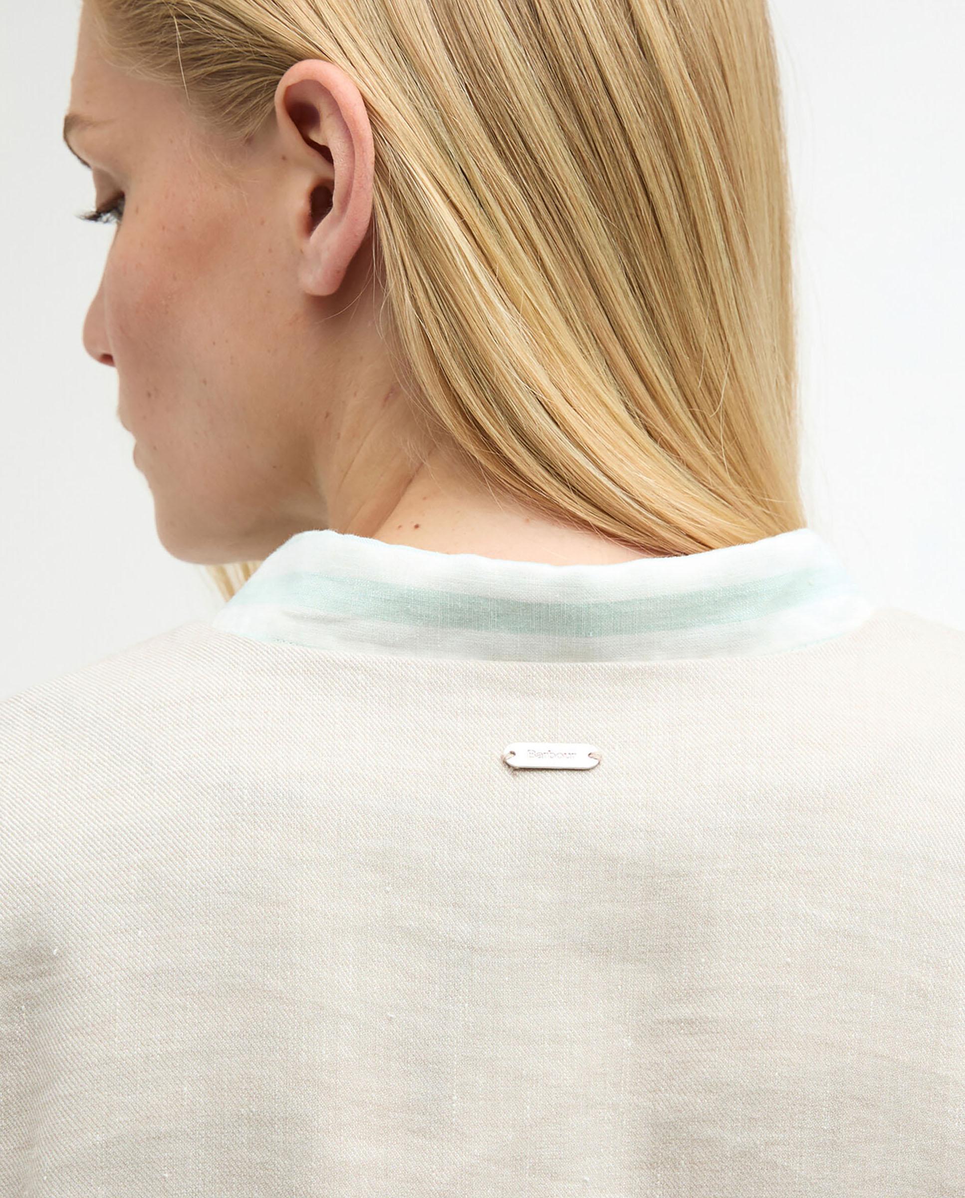 Sobrecamisa de mujer de corte holgado sin cuello y cierre de botones - Barbour - Maquillaje Maquillaje-5