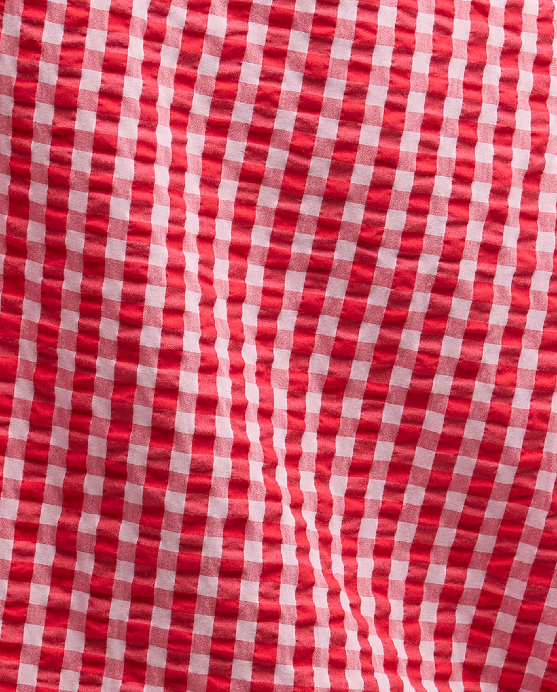 Camisa de mujer de manga larga con cuello con volantes y un suave fruncido en los hombros - Barbour - Rojo / Blanco Rojo / Blanco-8