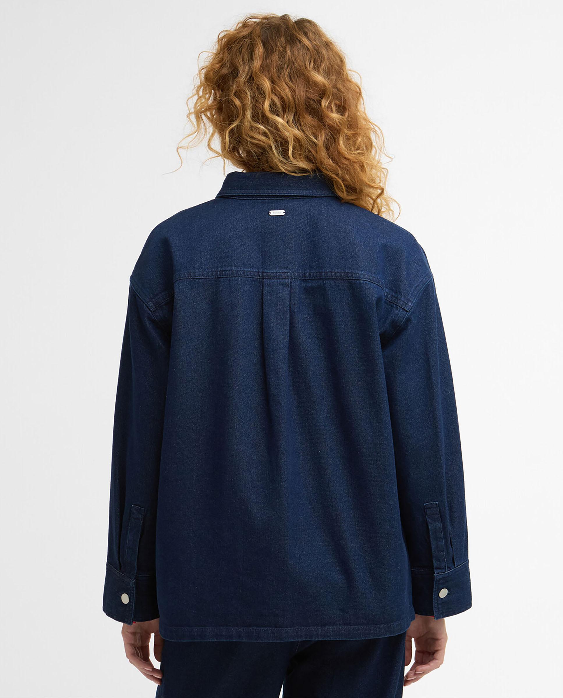 Camisa de mujer vaquera de manga larga con bolsillo - Barbour - Azul denim Azul denim-2