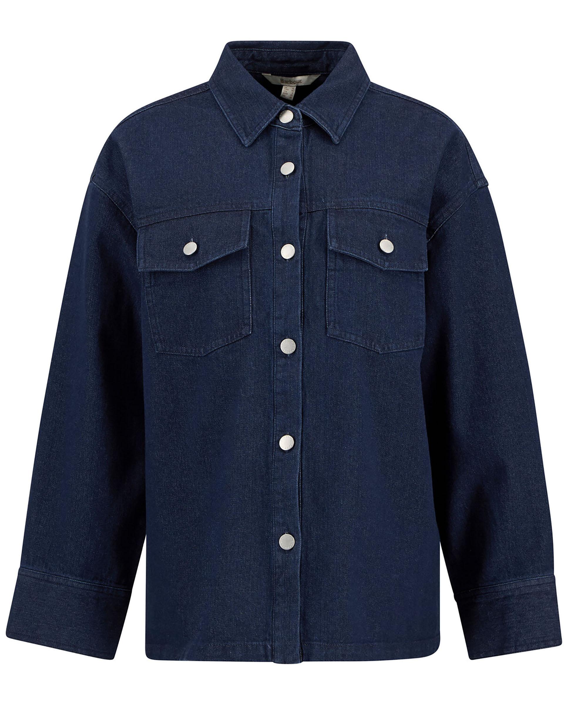 Camisa de mujer vaquera de manga larga con bolsillo - Barbour - Azul denim Azul denim-7