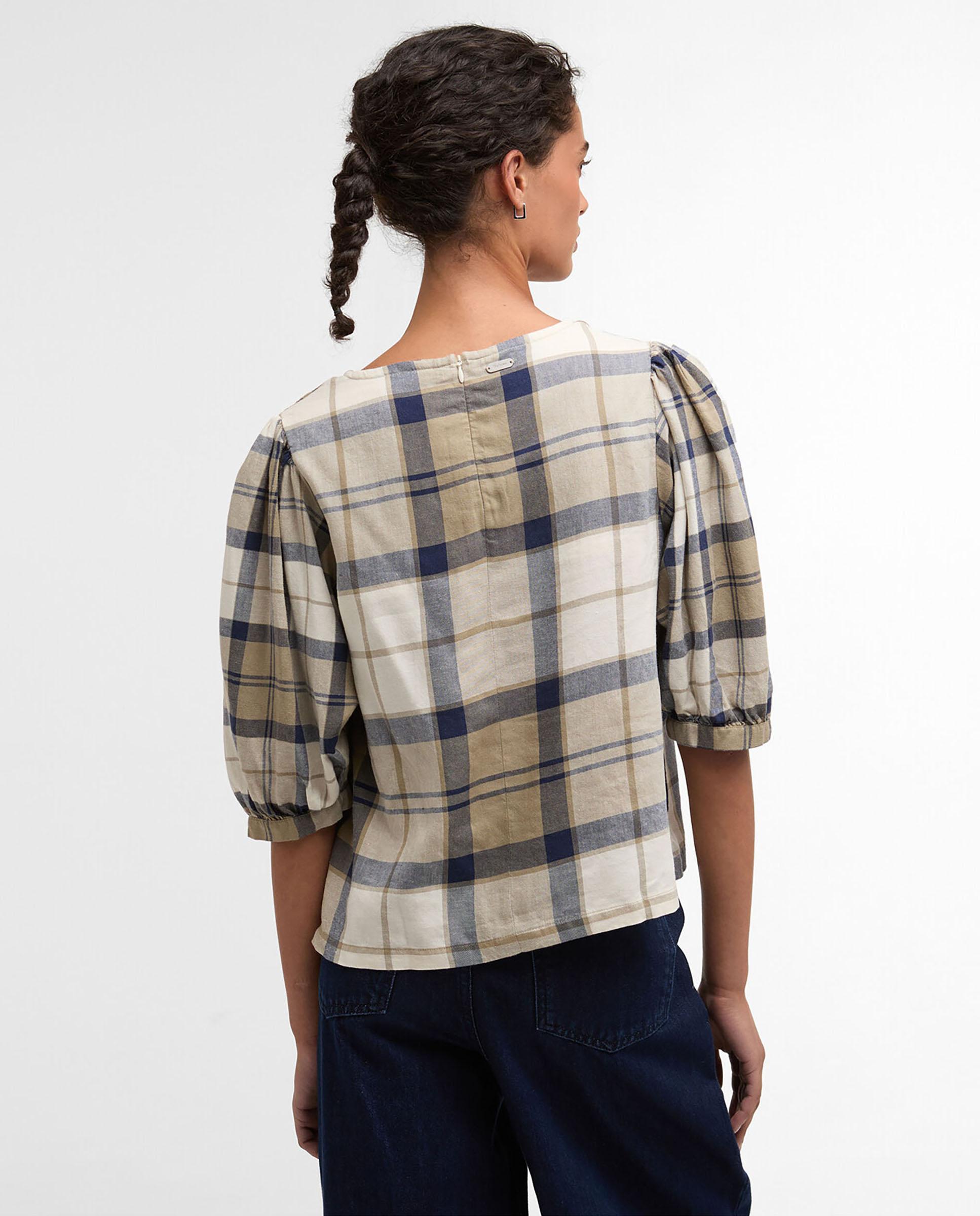 Camisa de mujer de cuello cuadrado y mangas abullonadas - Barbour - Multicolor Multicolor-2