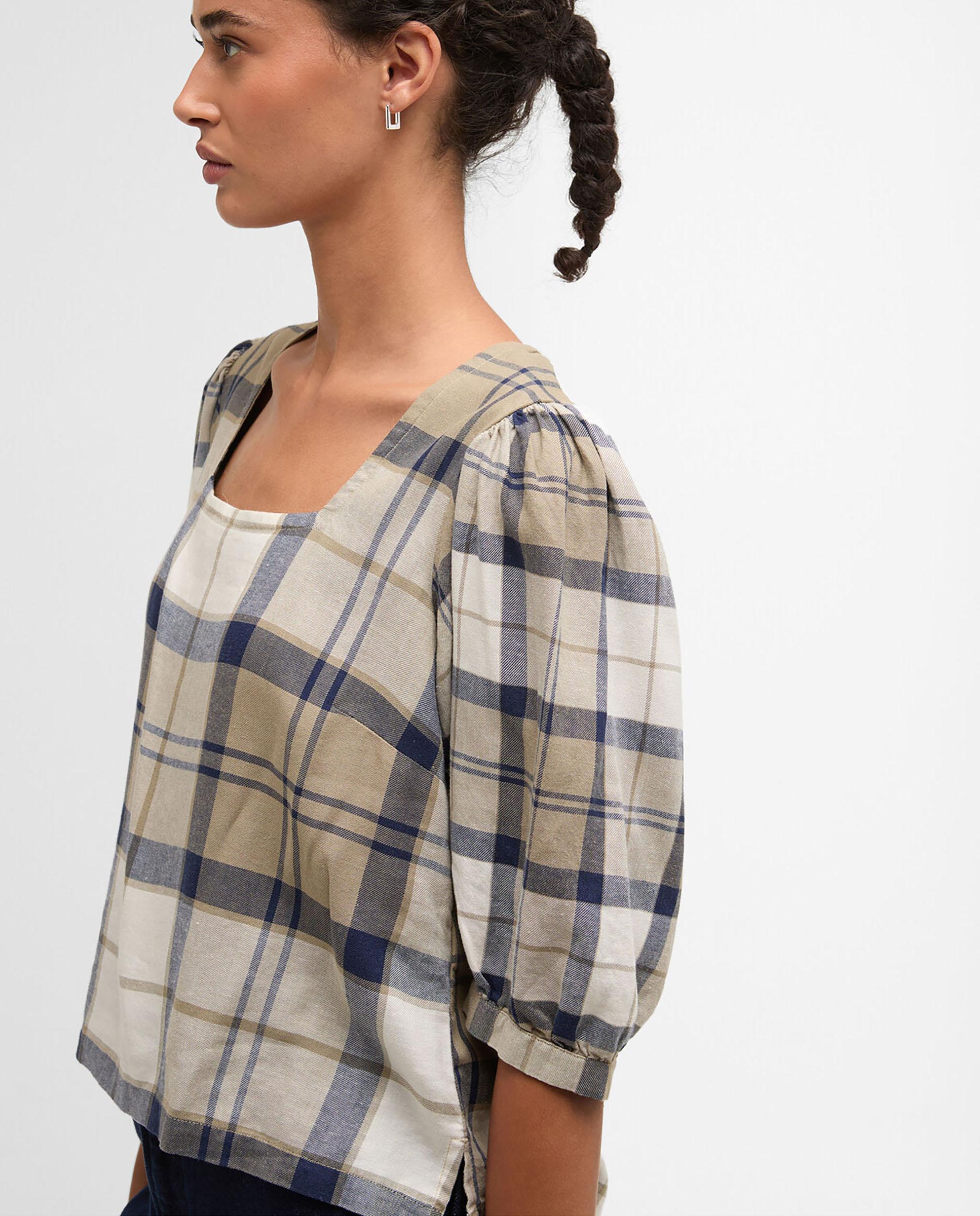 Camisa de mujer de cuello cuadrado y mangas abullonadas - Barbour - Multicolor Multicolor-4