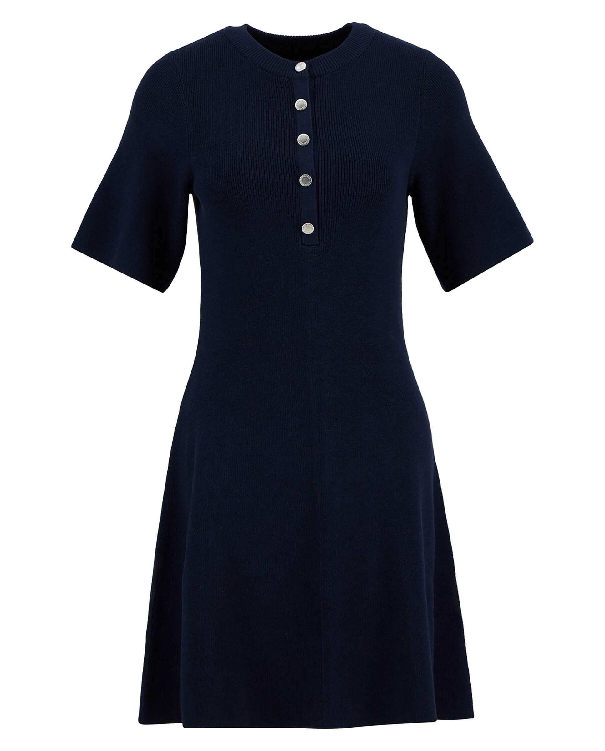 Vestido corto de manga corta y cuello redondo - Barbour - Azul marino Azul marino-7