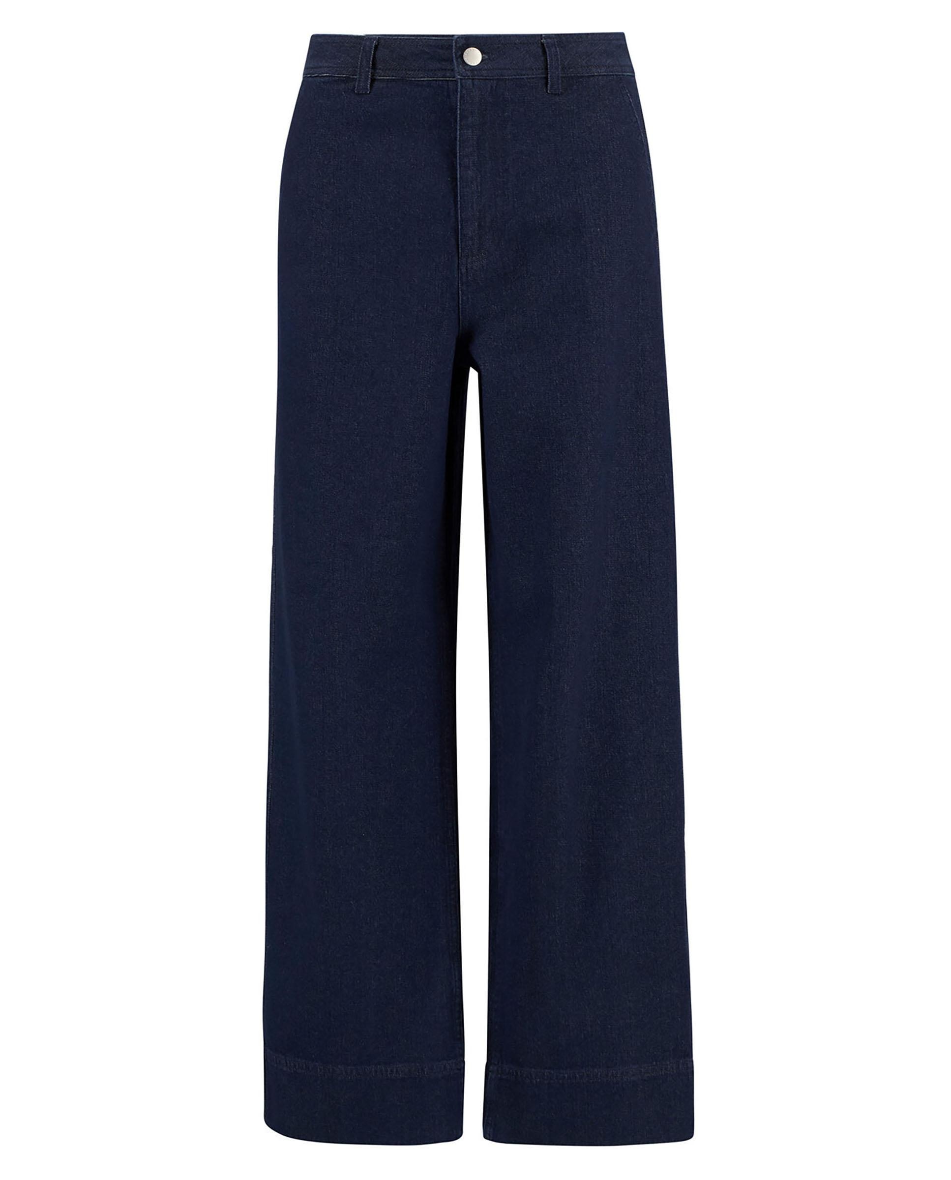 Vaqueros anchos de mujer con dobladillo profundo y con bolsillos laterales - Barbour - Azul denim Azul denim-6