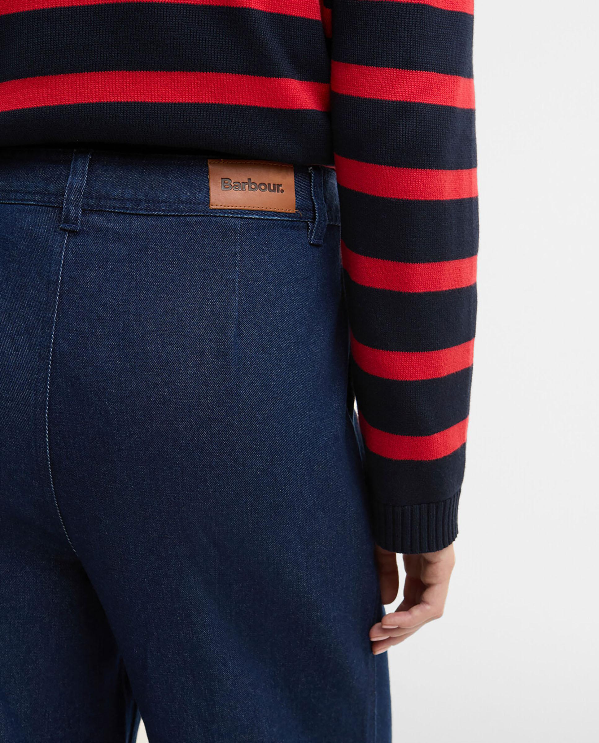 Vaqueros anchos de mujer con dobladillo profundo y con bolsillos laterales - Barbour - Azul denim Azul denim-4