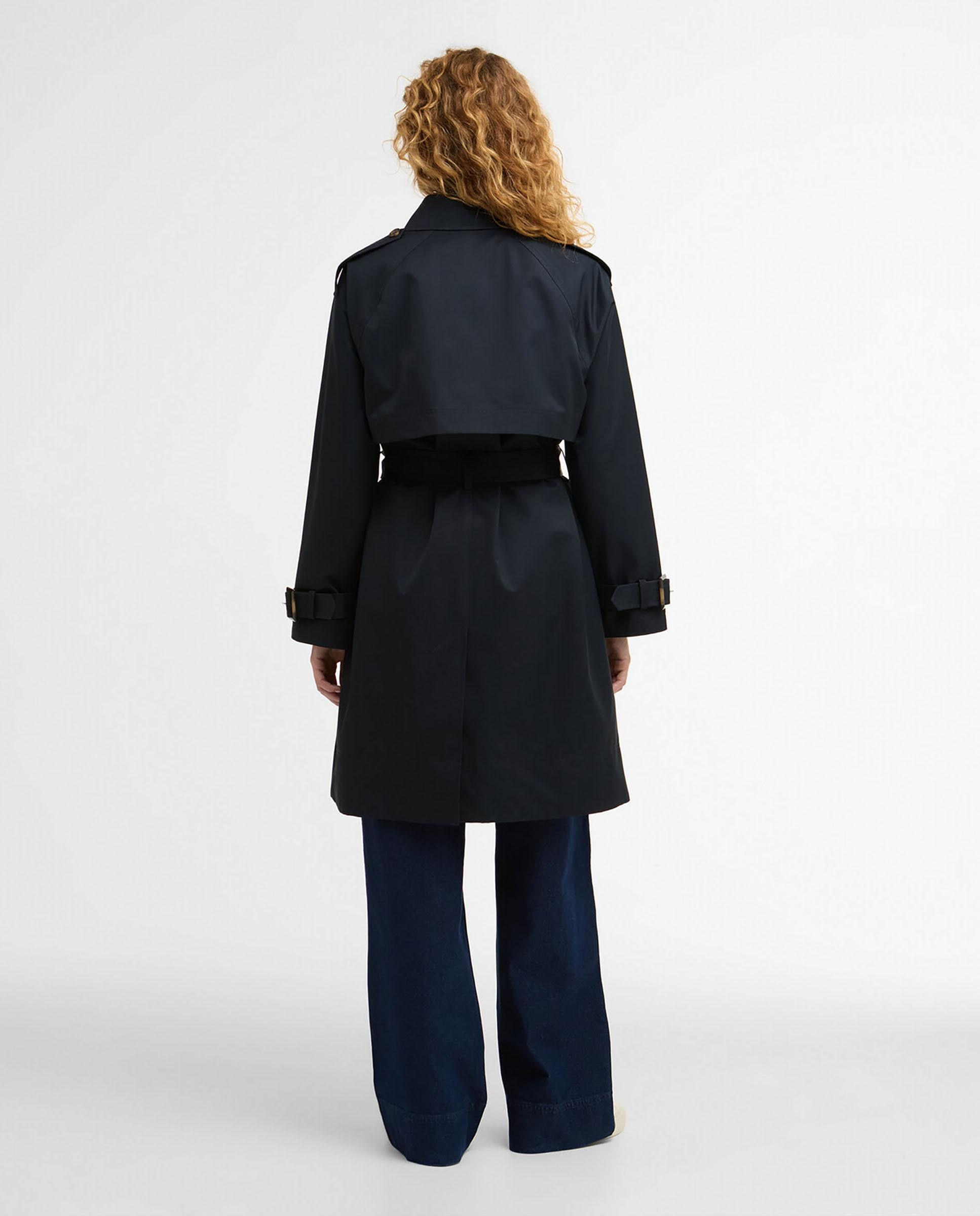 Gabardina de mujer con cierre de botón y cinturón ancho - Barbour - Azul marino Azul marino-2