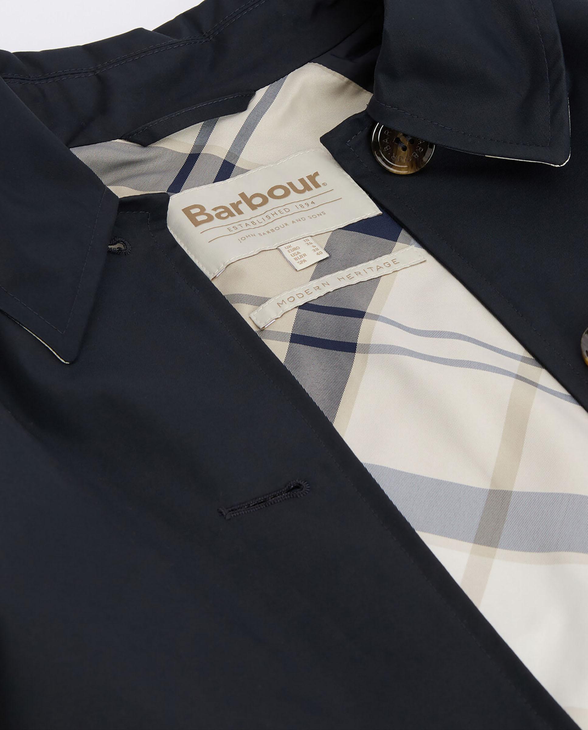 Gabardina de mujer con cierre de botón y cinturón ancho - Barbour - Azul marino Azul marino-6