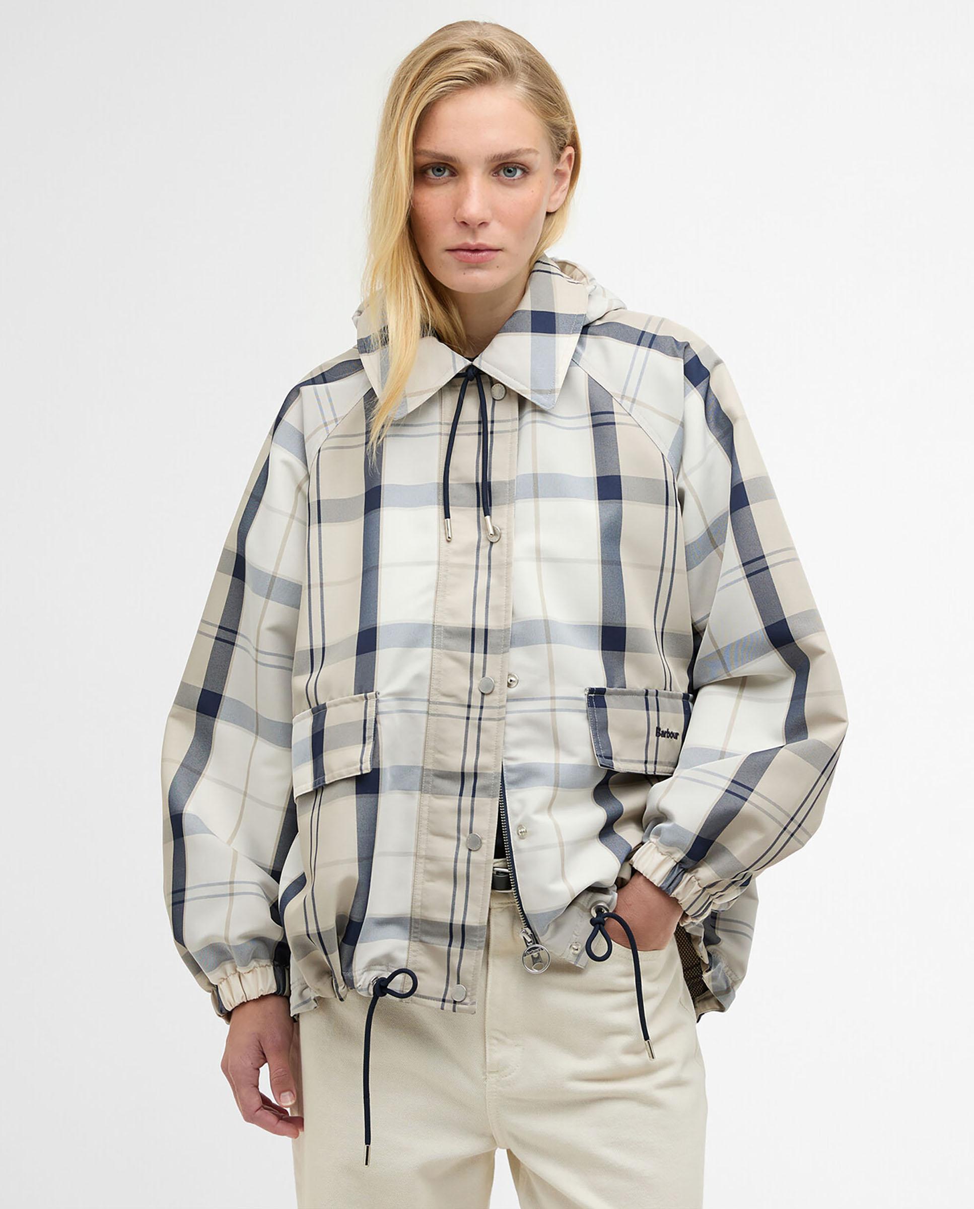 Barbour - Chaqueta de mujer con capucha desmontable y prácticos bolsillos con solapa.
