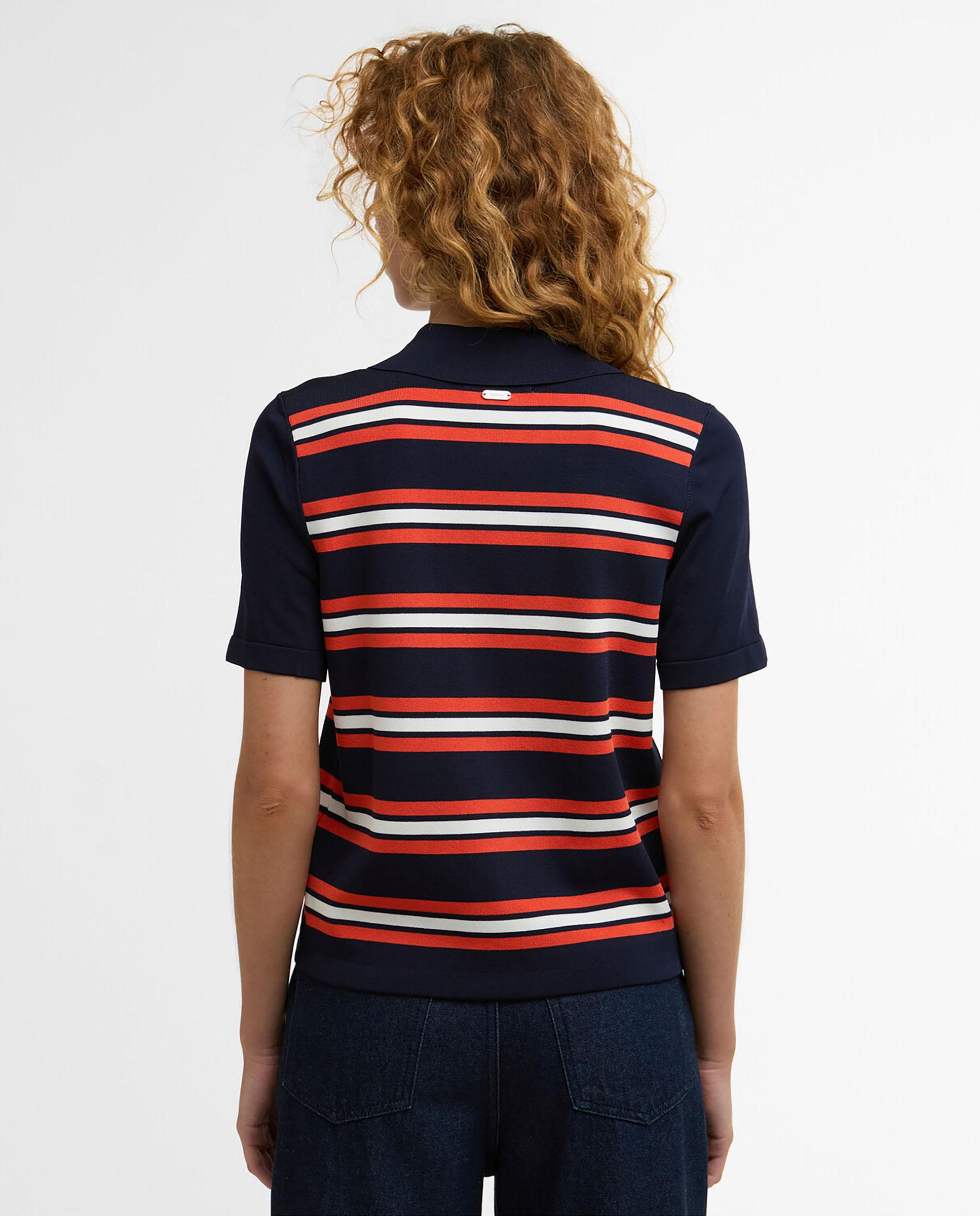 Polo de mujer con diseño de rayas y cuello camisa - Barbour - Azul marino Azul marino-2