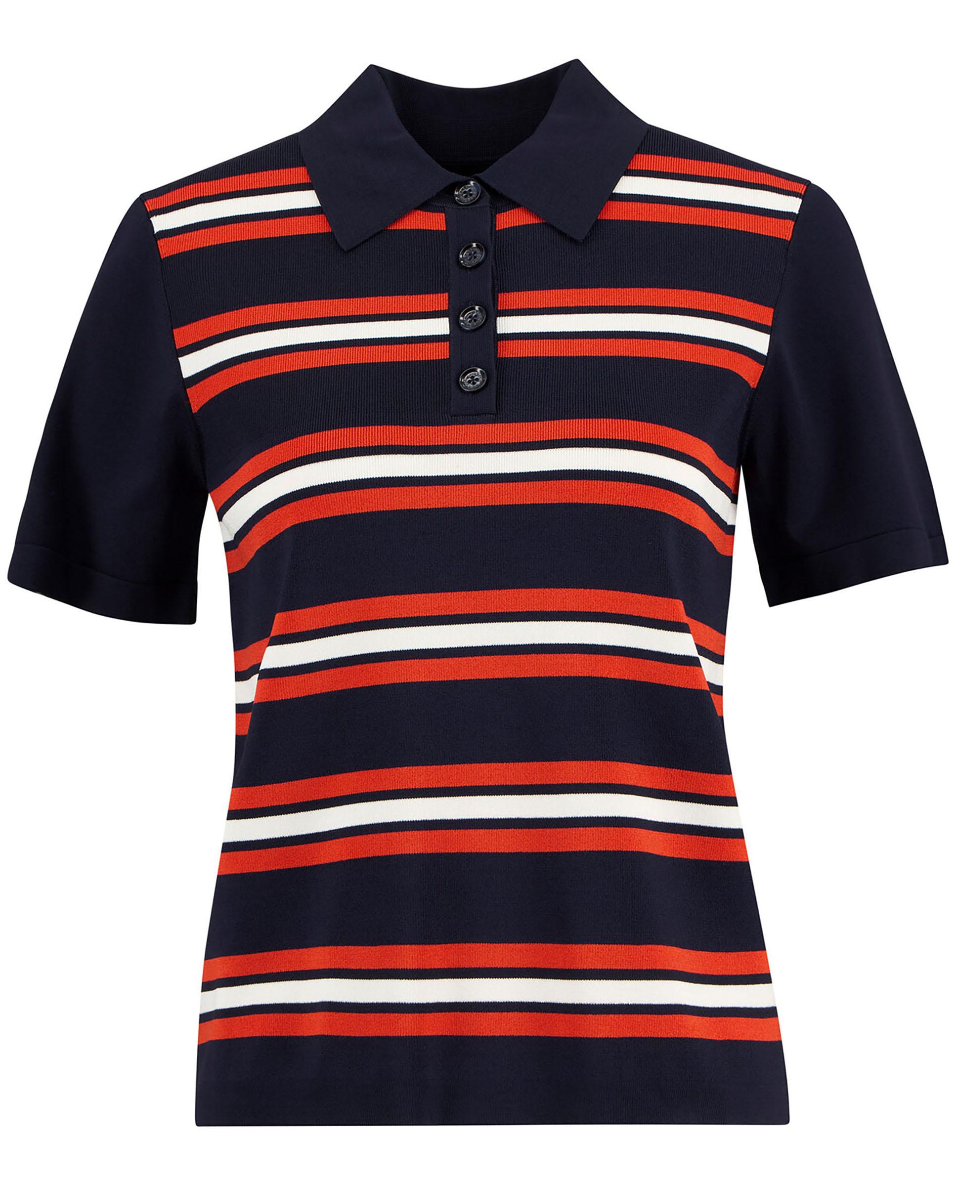 Polo de mujer con diseño de rayas y cuello camisa - Barbour - Azul marino Azul marino-7