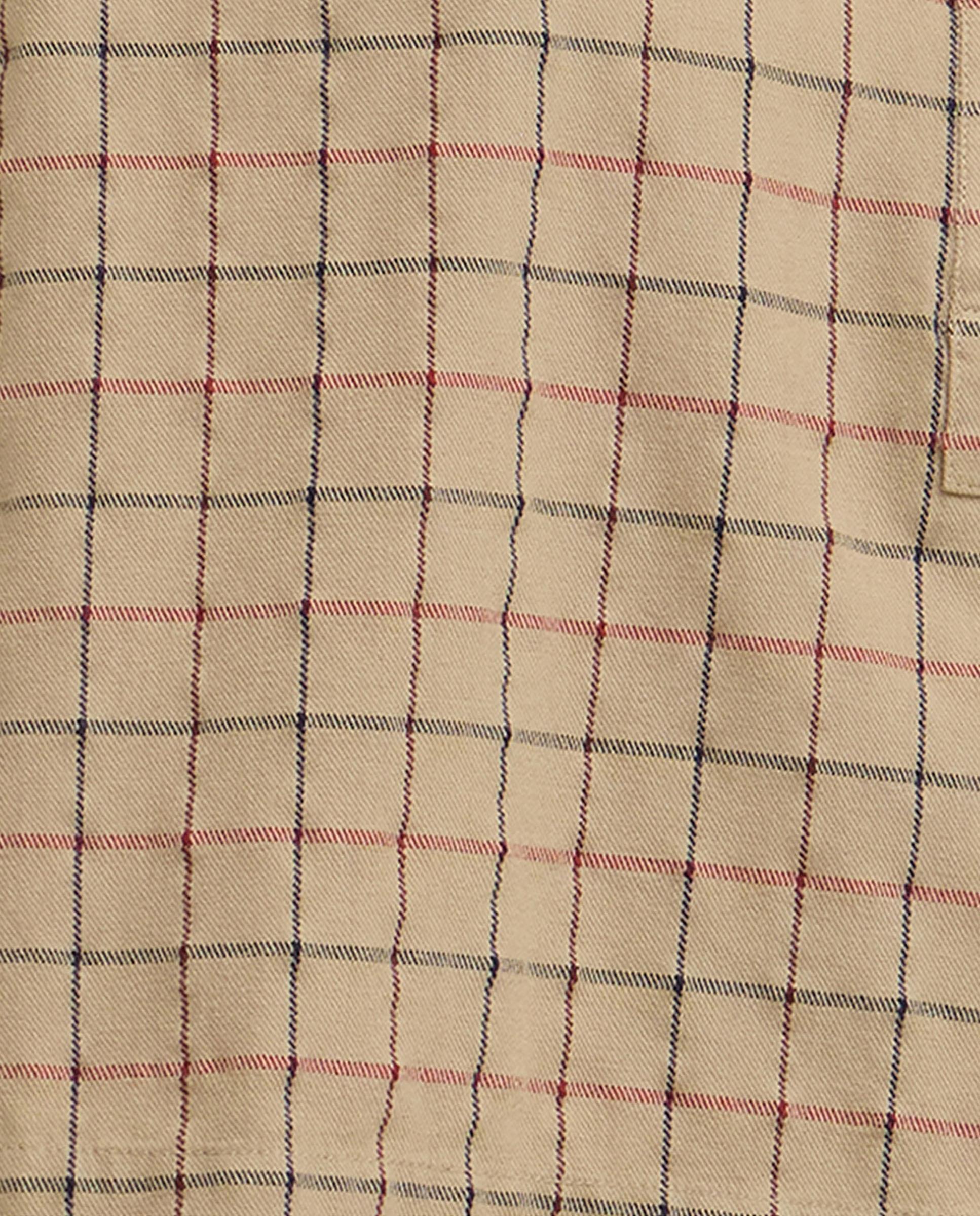 Camisa de mujer de manga corta y diseño de cuadros - Barbour - Beige Beige-6