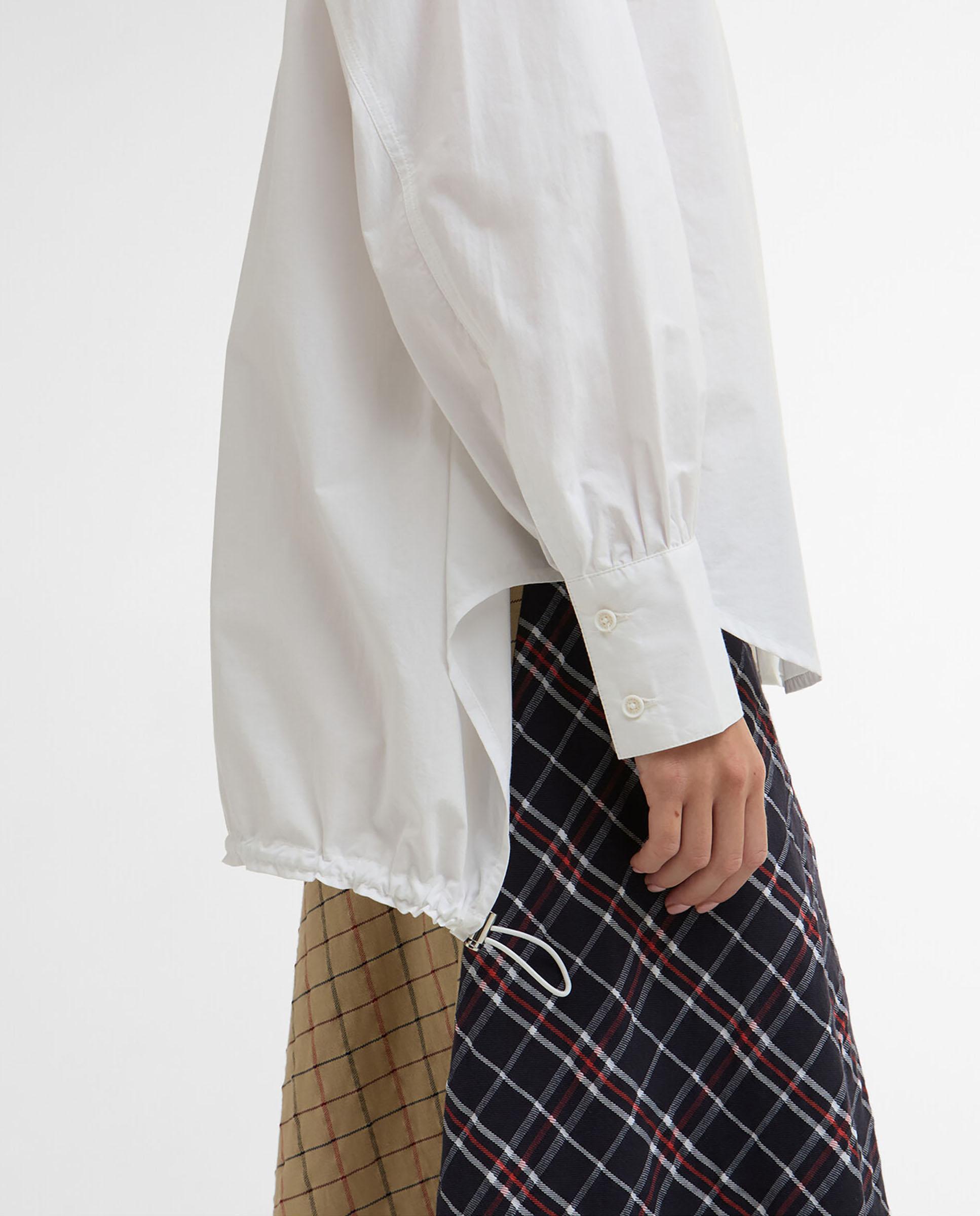 Camisa de mujer de corte recto y manga larga - Barbour - Blanco Blanco-4
