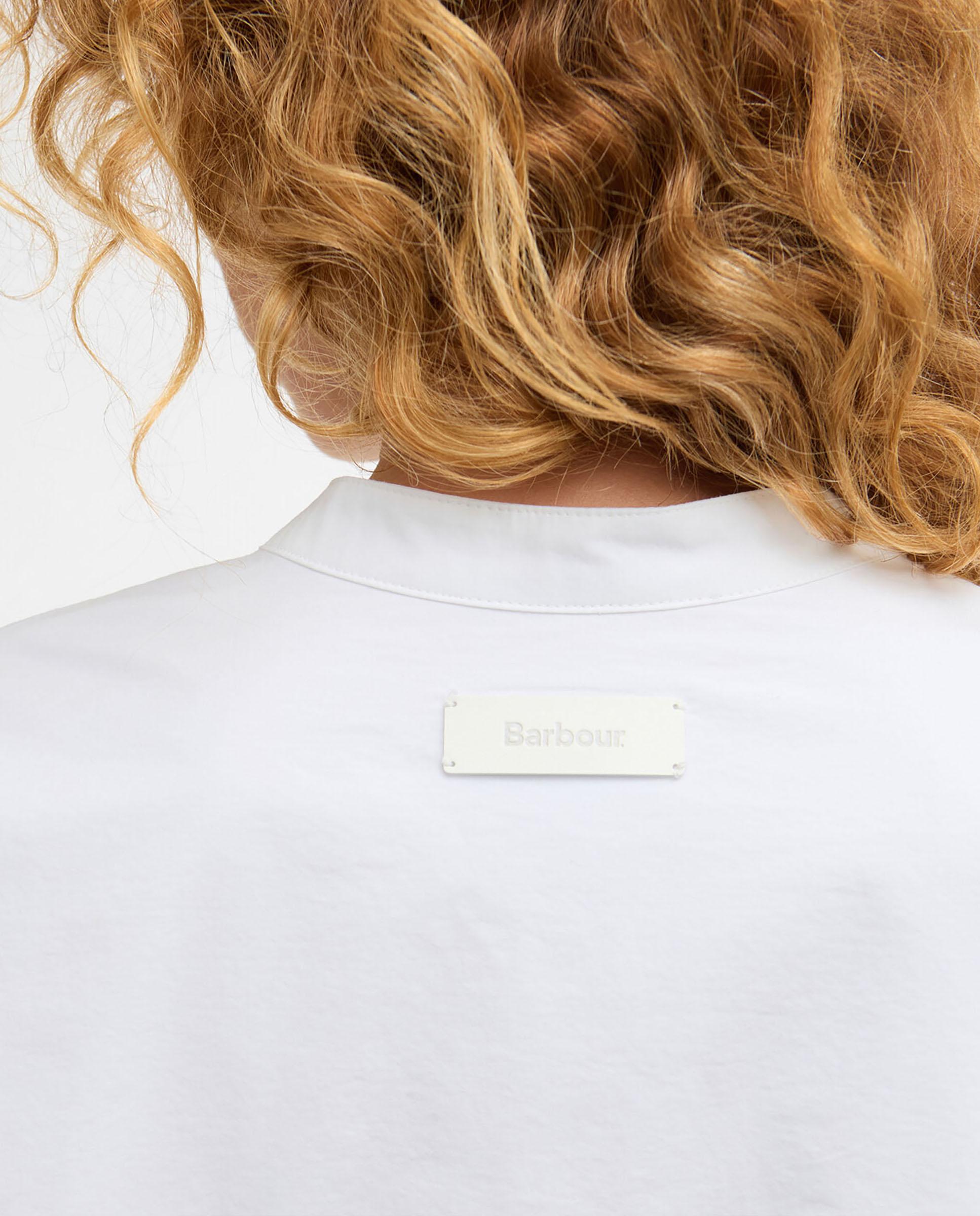 Camisa de mujer de corte recto y manga larga - Barbour - Blanco Blanco-5