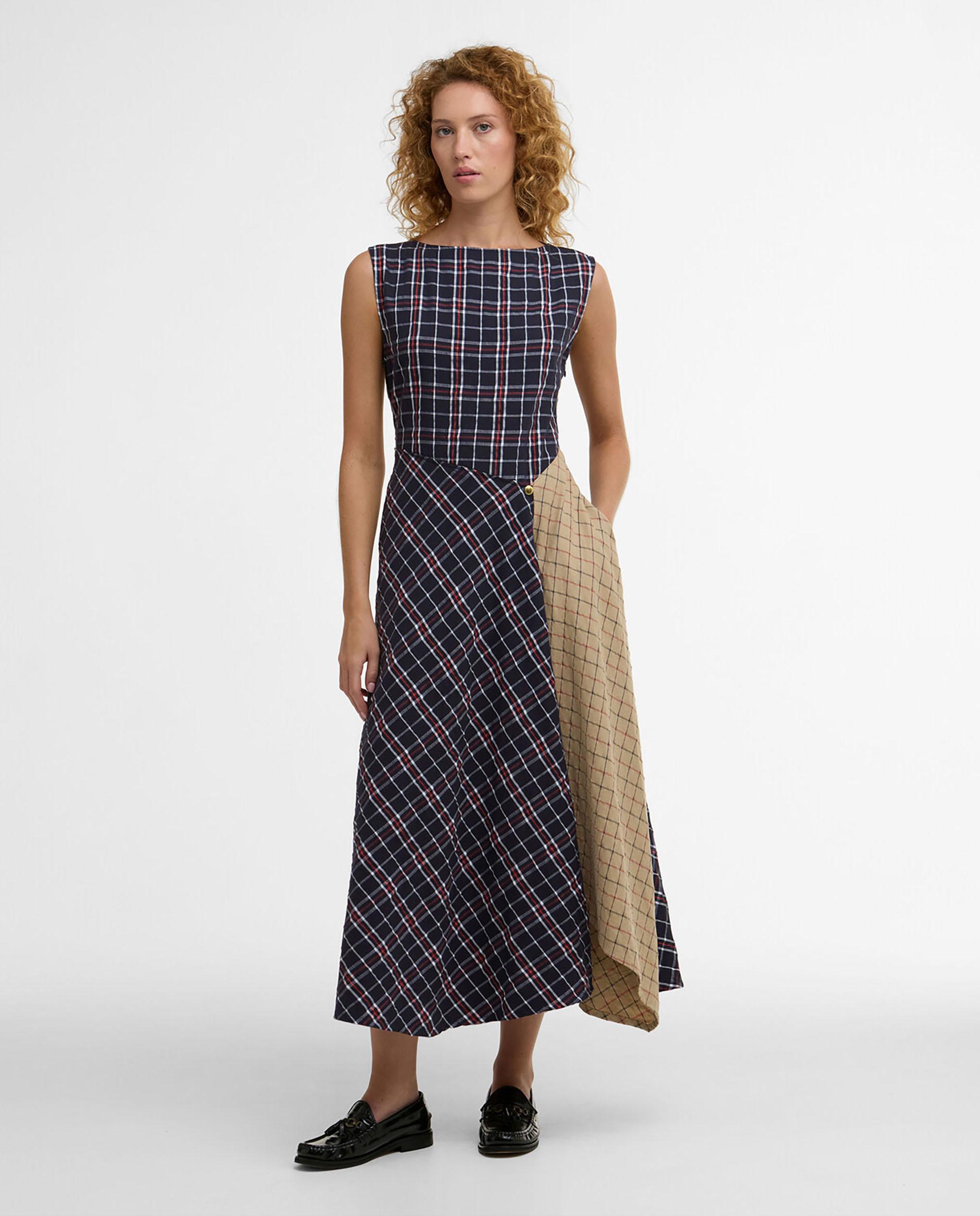Vestido midi sin mangas y cuello redondo - Barbour - Multicolor Multicolor-1