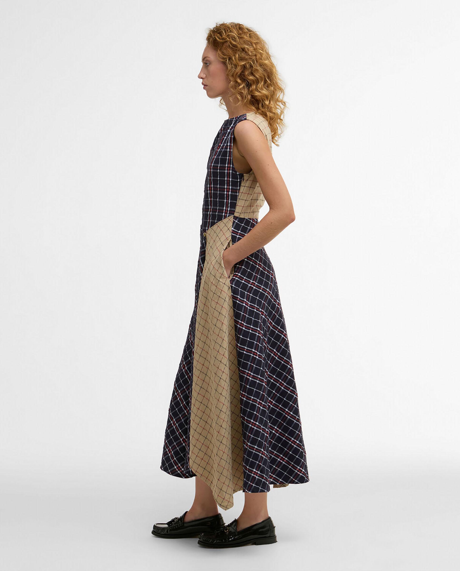 Vestido midi sin mangas y cuello redondo - Barbour - Multicolor Multicolor-3