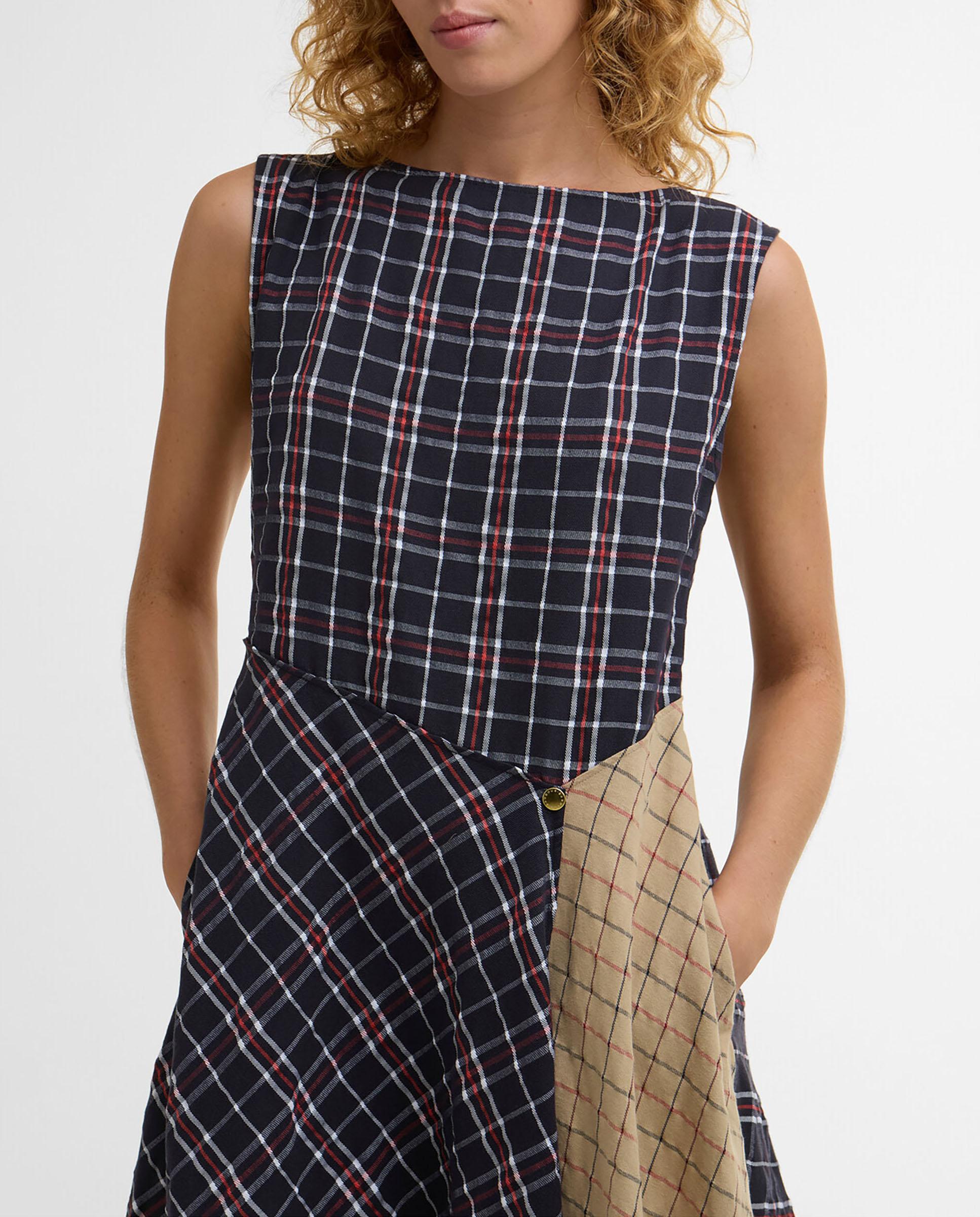 Vestido midi sin mangas y cuello redondo - Barbour - Multicolor Multicolor-4